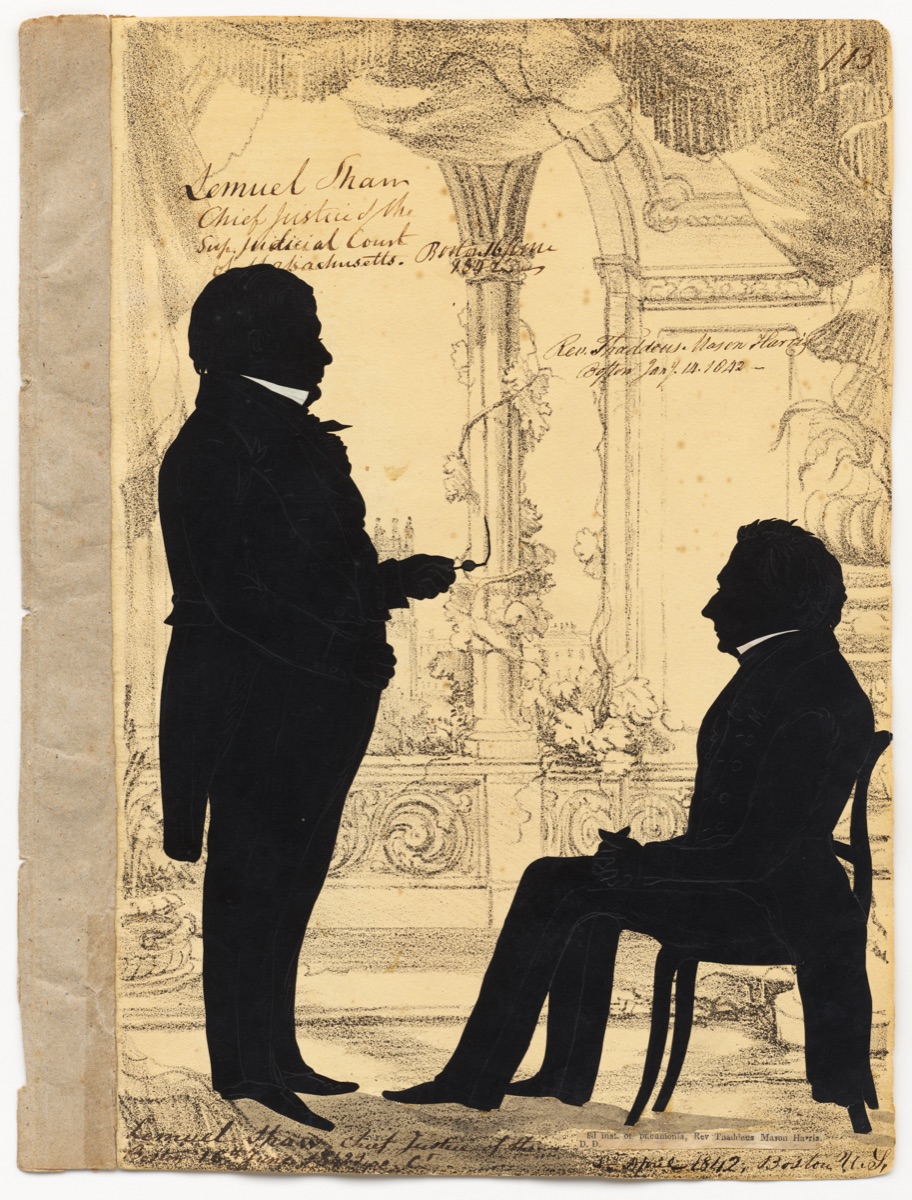 Lemuel Shaw and Thaddeus Harris — Auguste Edouart, 1788 - 1861