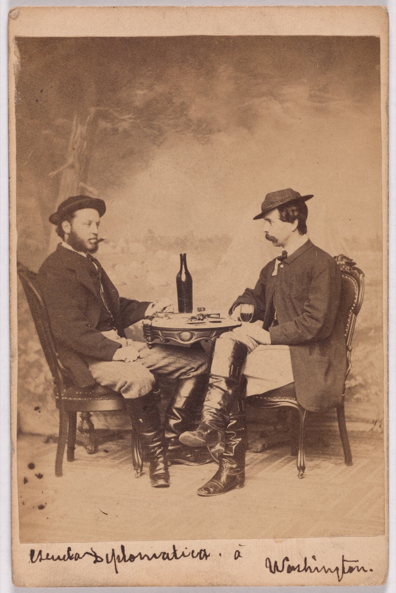 Two war photographers (or correspondents) — Philp & Solomons, active 1860s