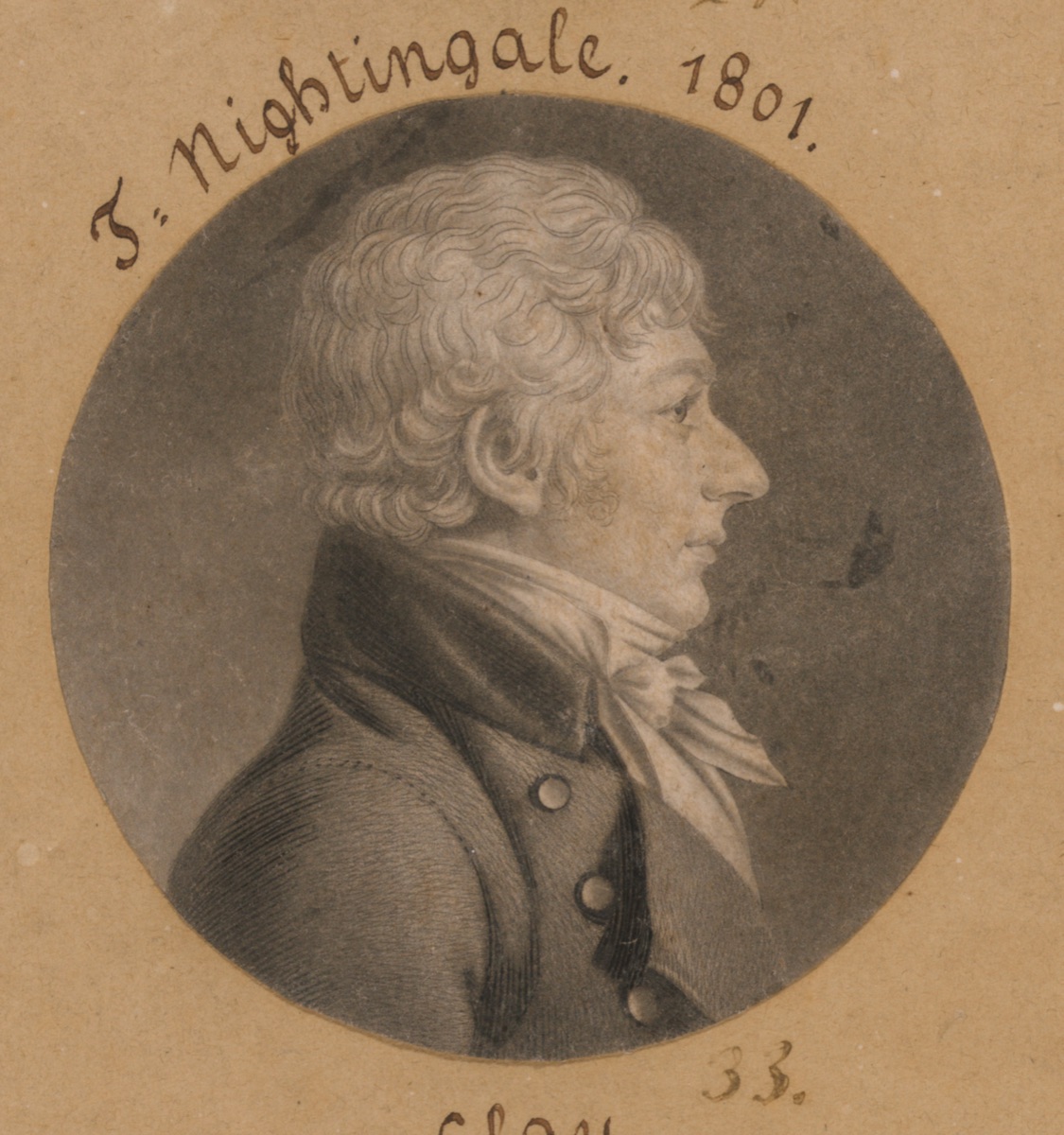 T. Nightingale — Charles Balthazar Julien Févret de Saint-Mémin, 12 Mar 1770 - 23 Jun 1852