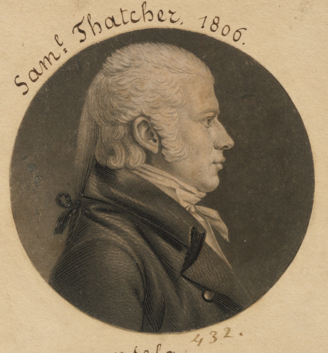 Samuel Thatcher — Charles Balthazar Julien Févret de Saint-Mémin, 12 Mar 1770 - 23 Jun 1852