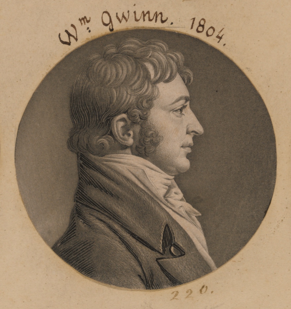 William Gwynn — Charles Balthazar Julien Févret de Saint-Mémin, 12 Mar 1770 - 23 Jun 1852