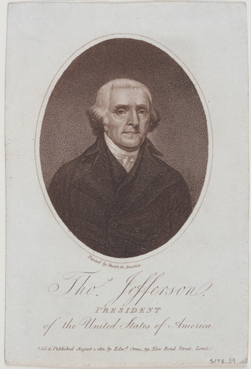 Thomas Jefferson — Edward Orme, 1775 - 1848