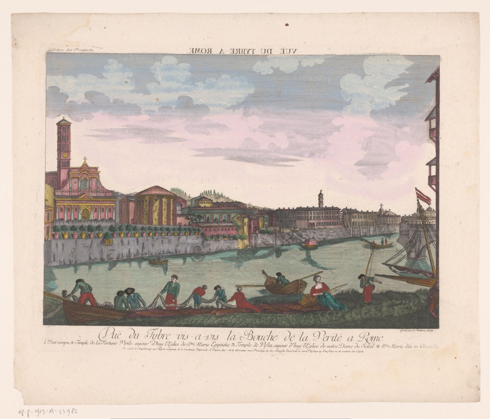 Vuë du Tybre (...) — Balthasar Friedrich Leizel (printmaker); Kaiserlich Franziskische Akademie (publisher)