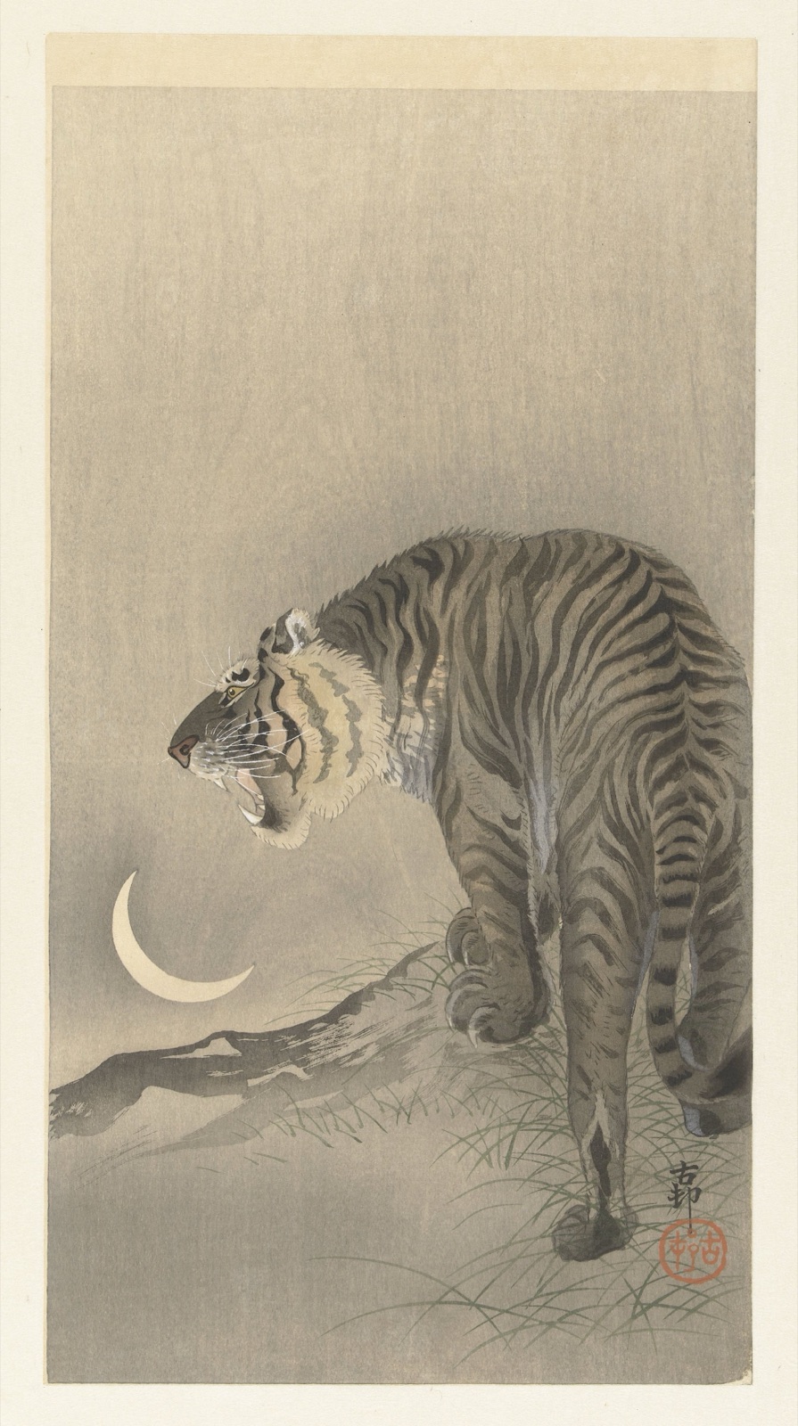 Brullende tijger — Ohara Koson (printmaker)