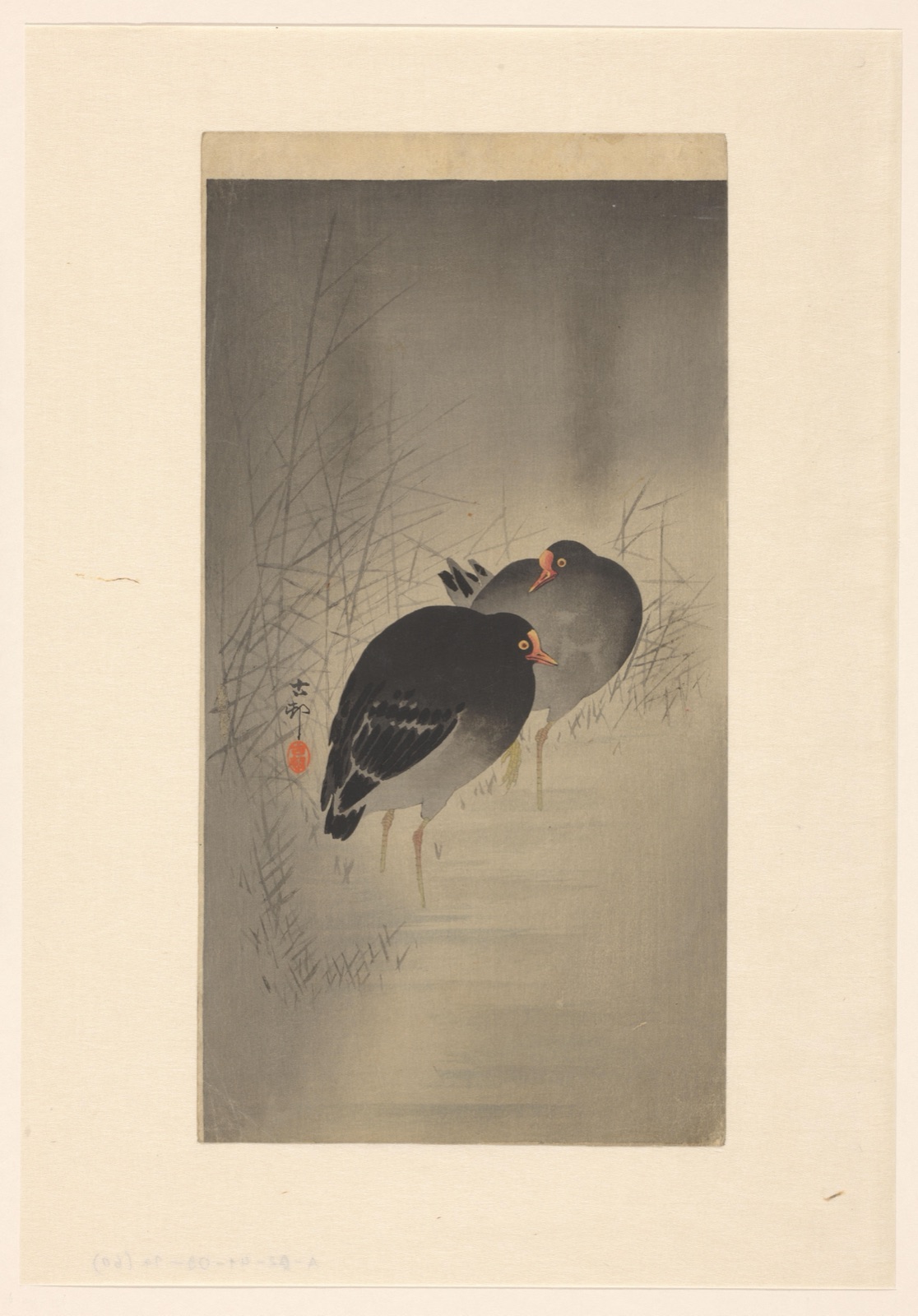 Twee waterhoentjes — Matsuki Heikichi (publisher); Ohara Koson (printmaker)