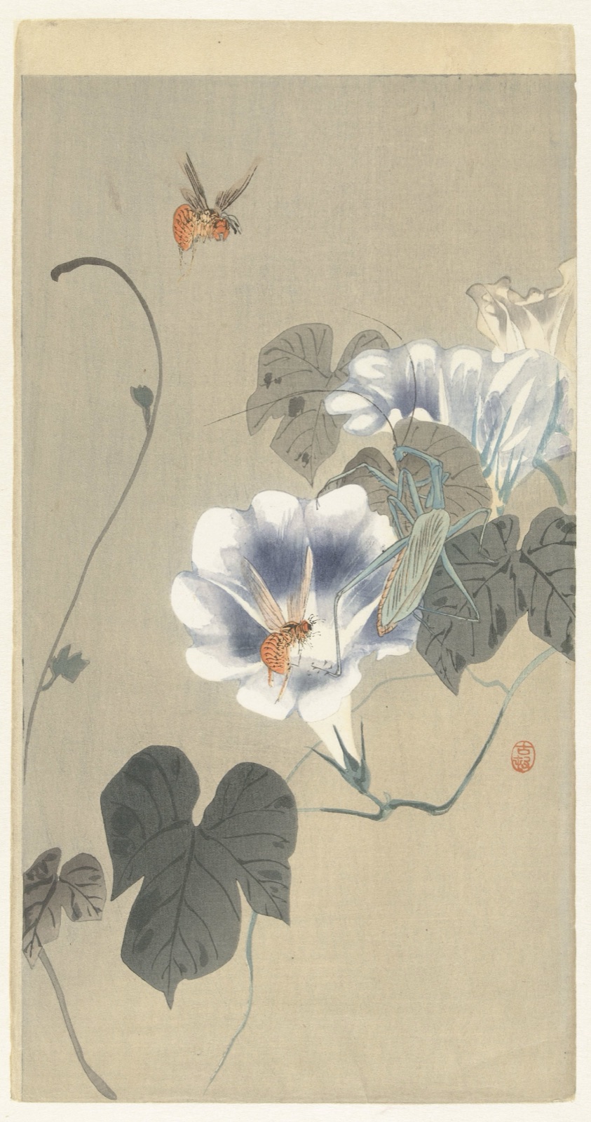 Insecten bij winde — Ohara Koson (printmaker); Matsuki Heikichi (publisher)