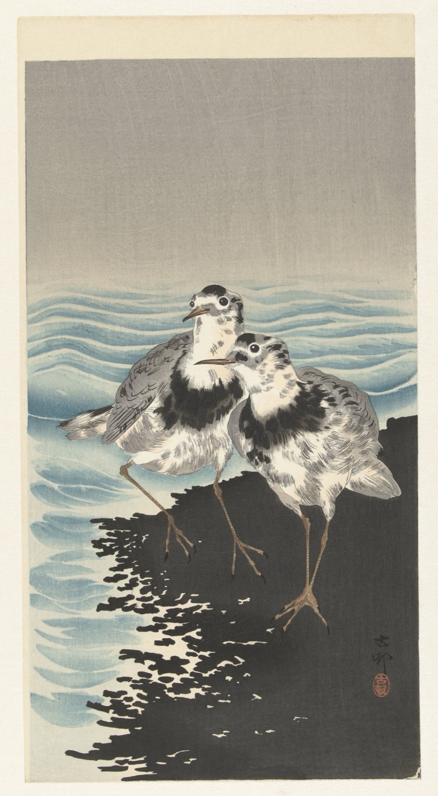 Grote kanoetstrandlopers — Ohara Koson (printmaker); Matsuki Heikichi (publisher)