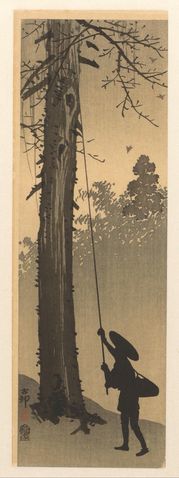 Vogelnest rover — Akiyama Buemon (publisher); Ohara Koson (printmaker)