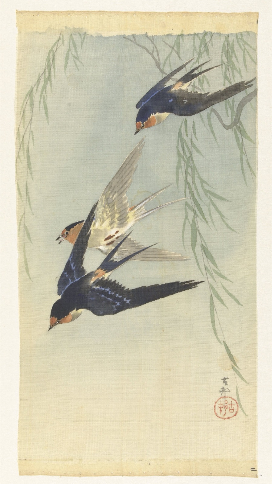 Drie vogels in volle vlucht