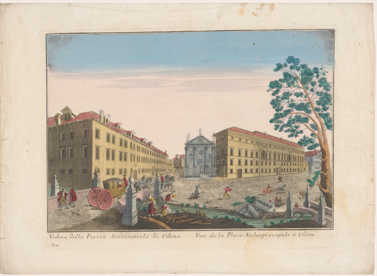 Veduta della Piazza Arcivescovile di Udine
