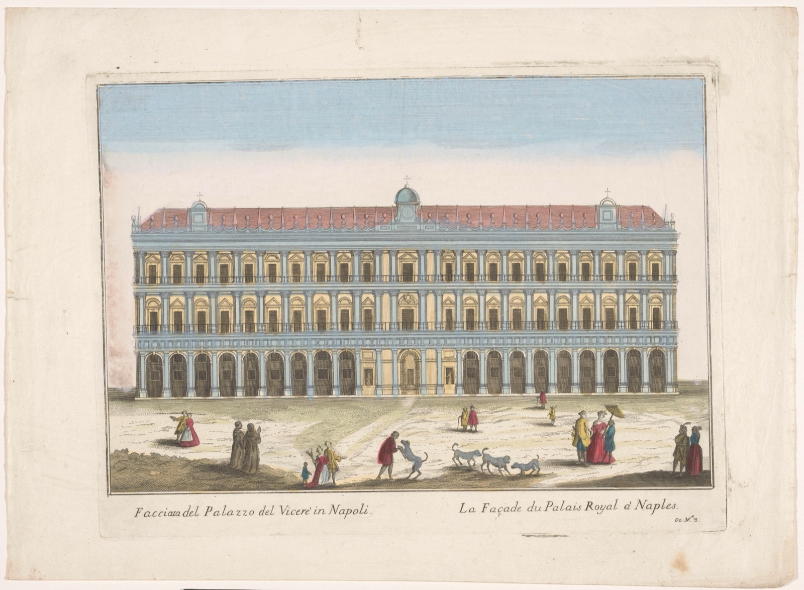 Facciata del palazzo del vicere in Napoli