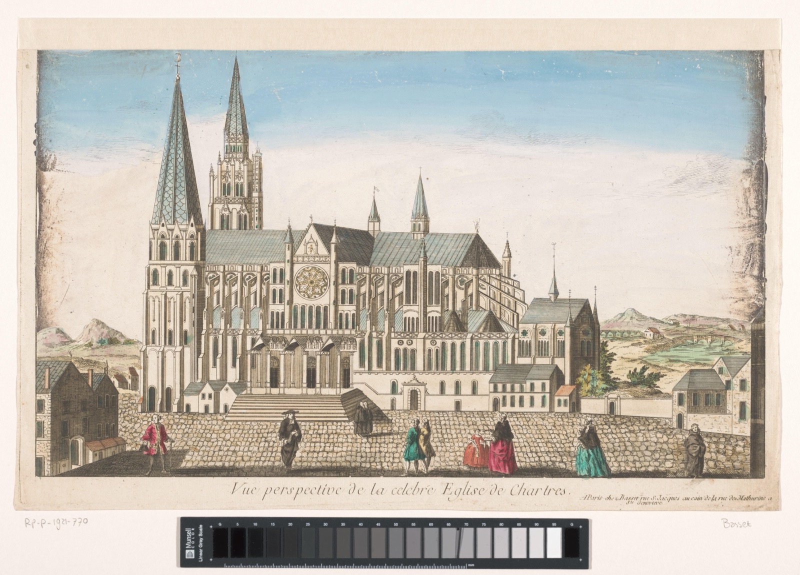 Vue perspective de la celebre Eglise de Chartres — Basset (publisher)