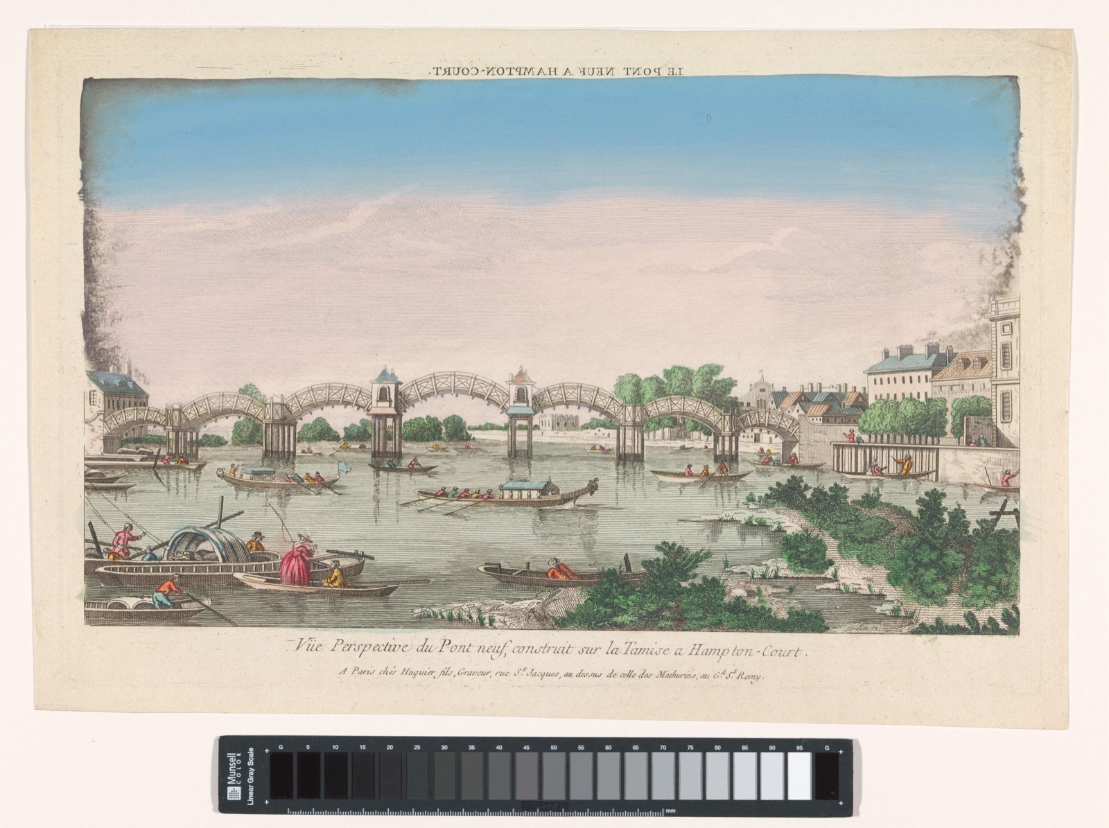 Le pont neuf a Hampton-Court — Jacques Gabriel Huquier (publisher)