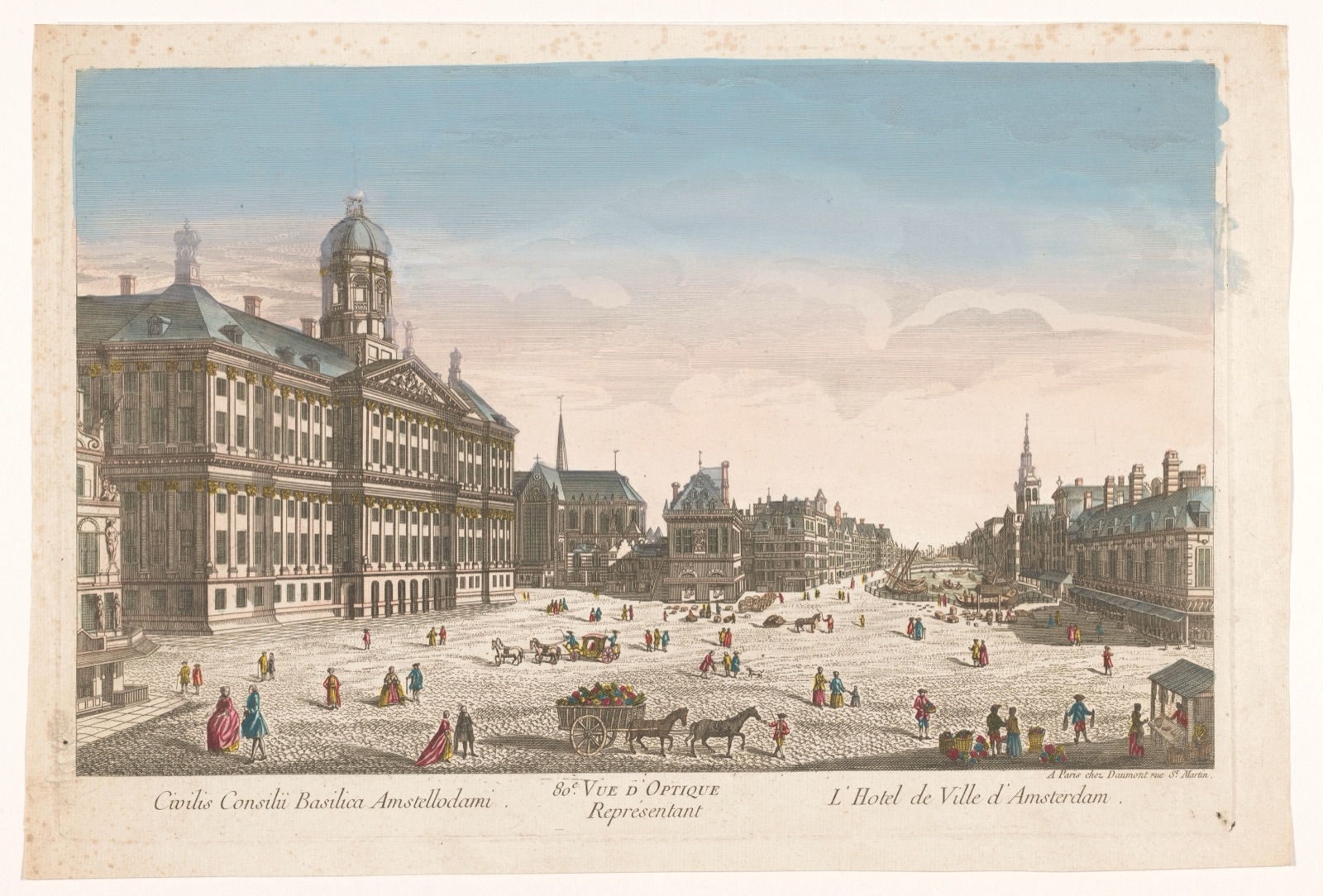 80e. Vue d'optique représentant l'Hotel de ville d'Amsterdam — Jean-François Daumont (publisher)