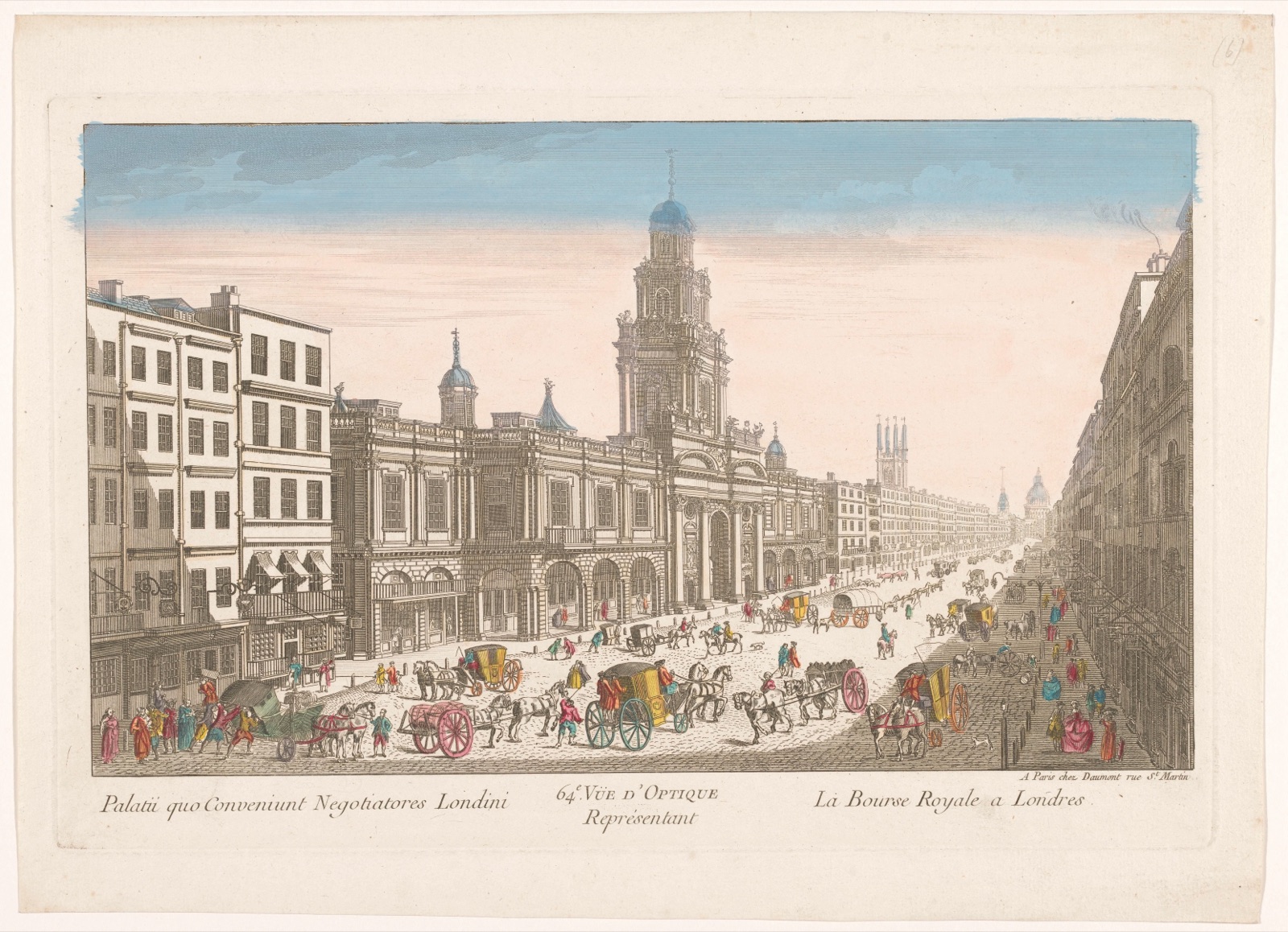 64e. Vüe d'optique représentant la Bourse Royale a Londres — Jean-François Daumont (publisher)