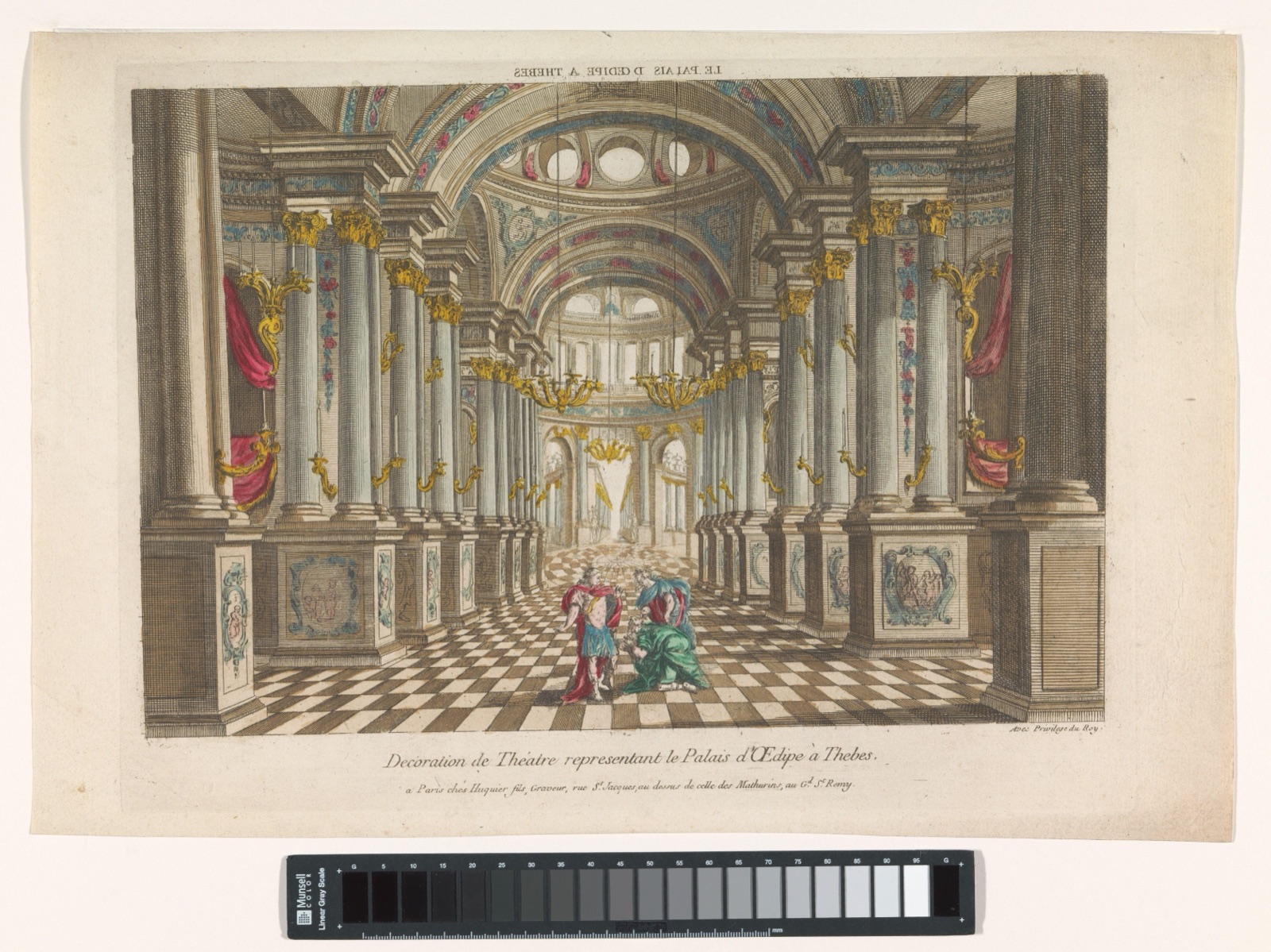Le palais d'Oedipe a Thebes — Jacques Gabriel Huquier (publisher)