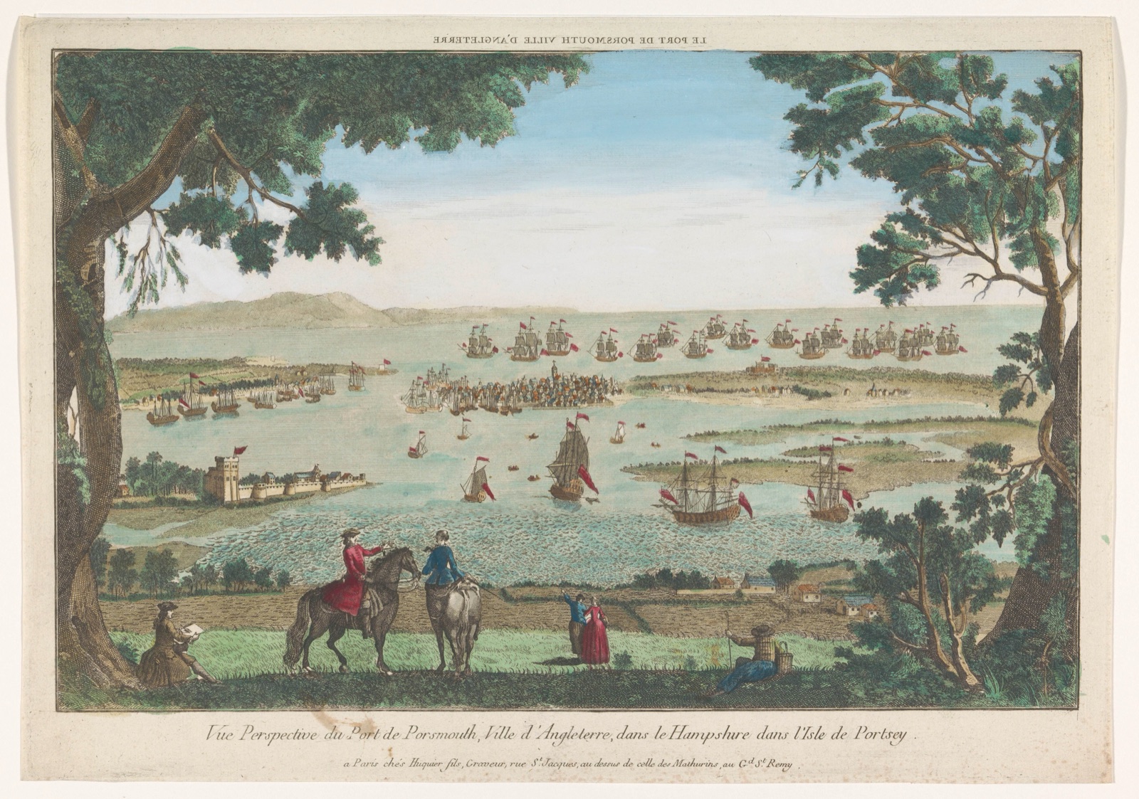 Le port de Porsmouth ville d'Angleterre — Jacques Gabriel Huquier (publisher)