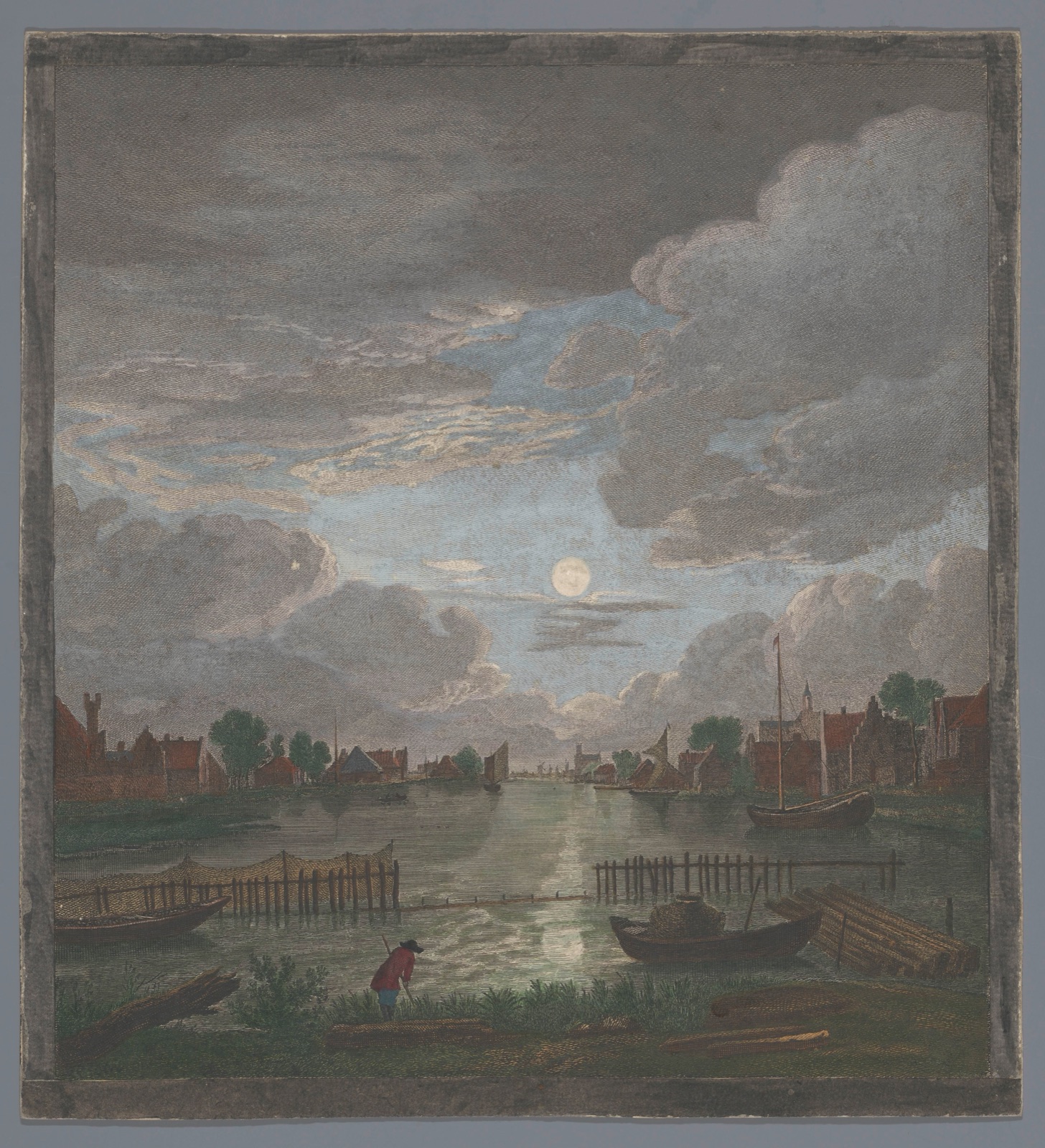 Vûe du canal proche de Haerlem — Pierre Fouquet (publisher); Thomas Major (printmaker); Pierre François Basan (publisher)