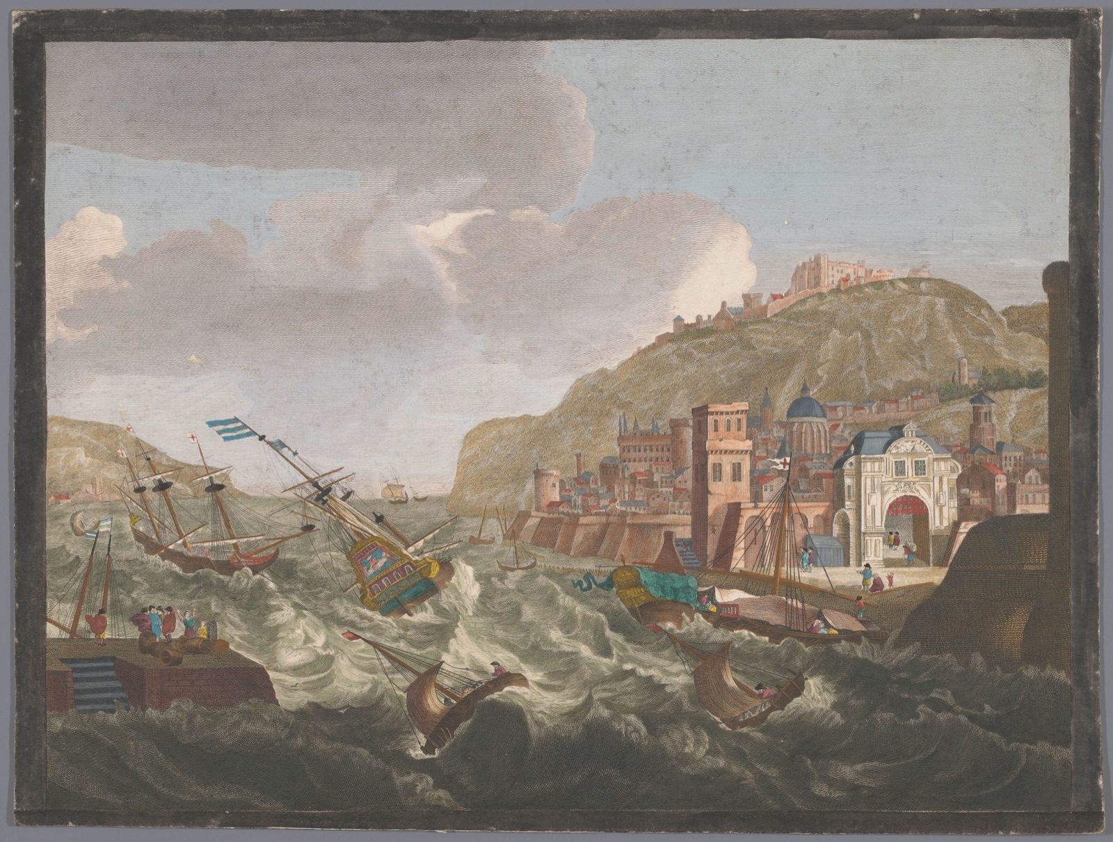 Vue d'un port de la Méditerrannée — Pierre Maloeuvre (printmaker)