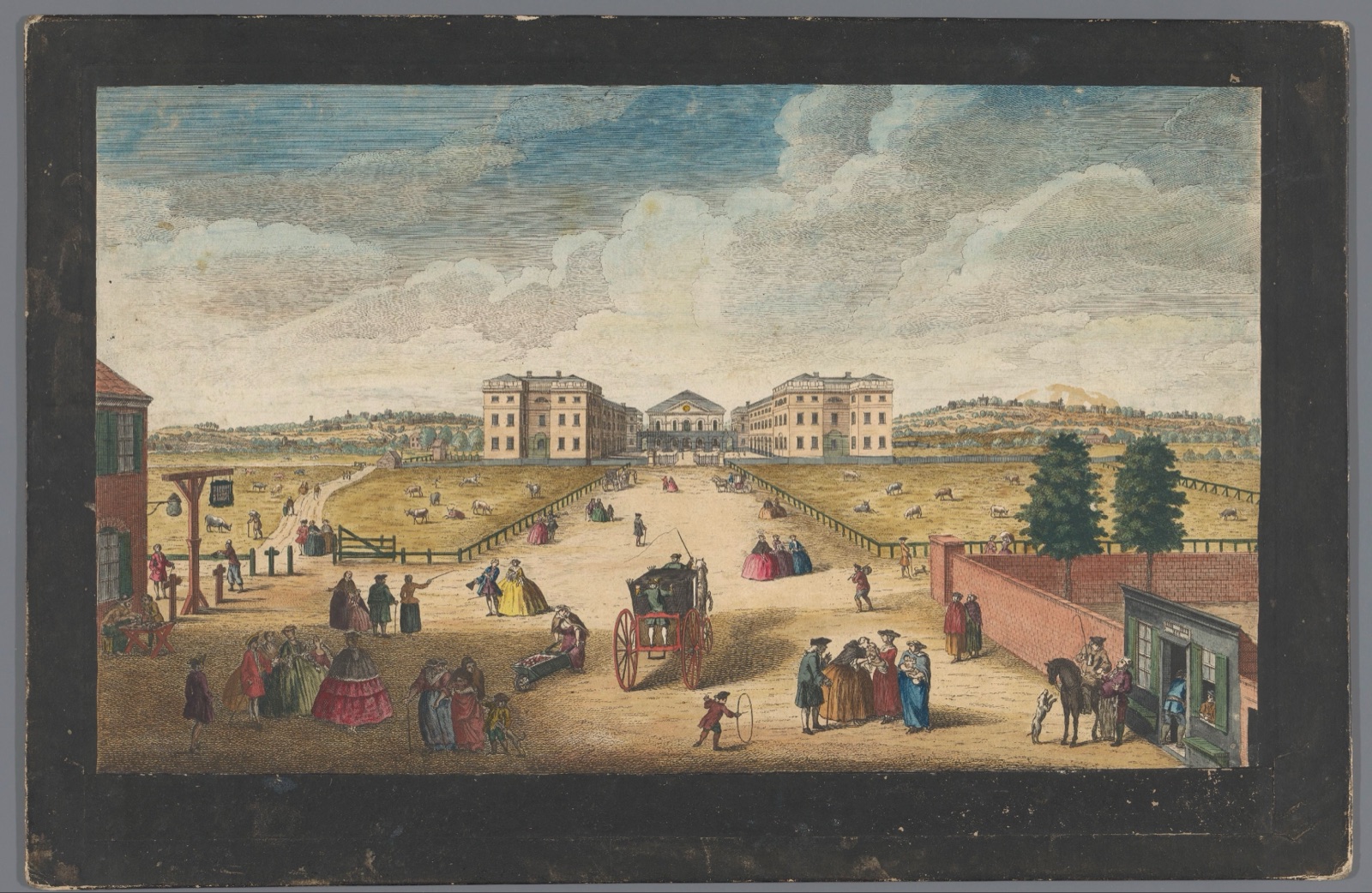 A view of the Foundling Hospital — Fabr. Parr (printmaker); Robert Sayer (publisher)