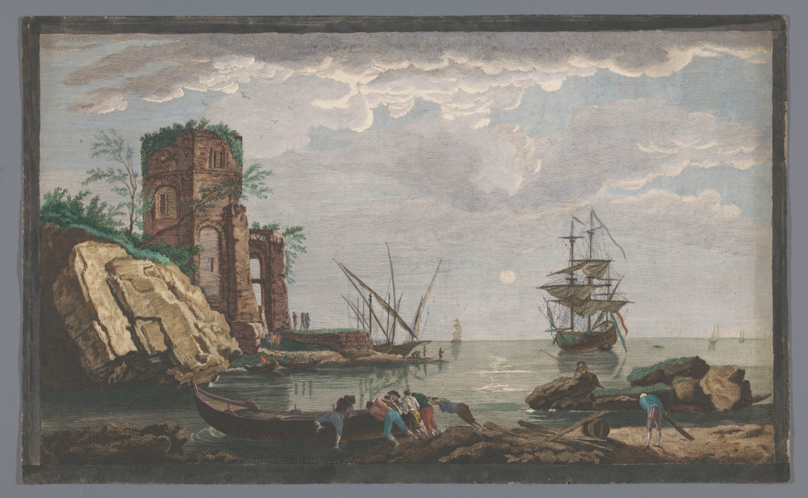 Vüe des environs de Toulon — Jean François Feradiny (publisher); Pierre François Basan (publisher)