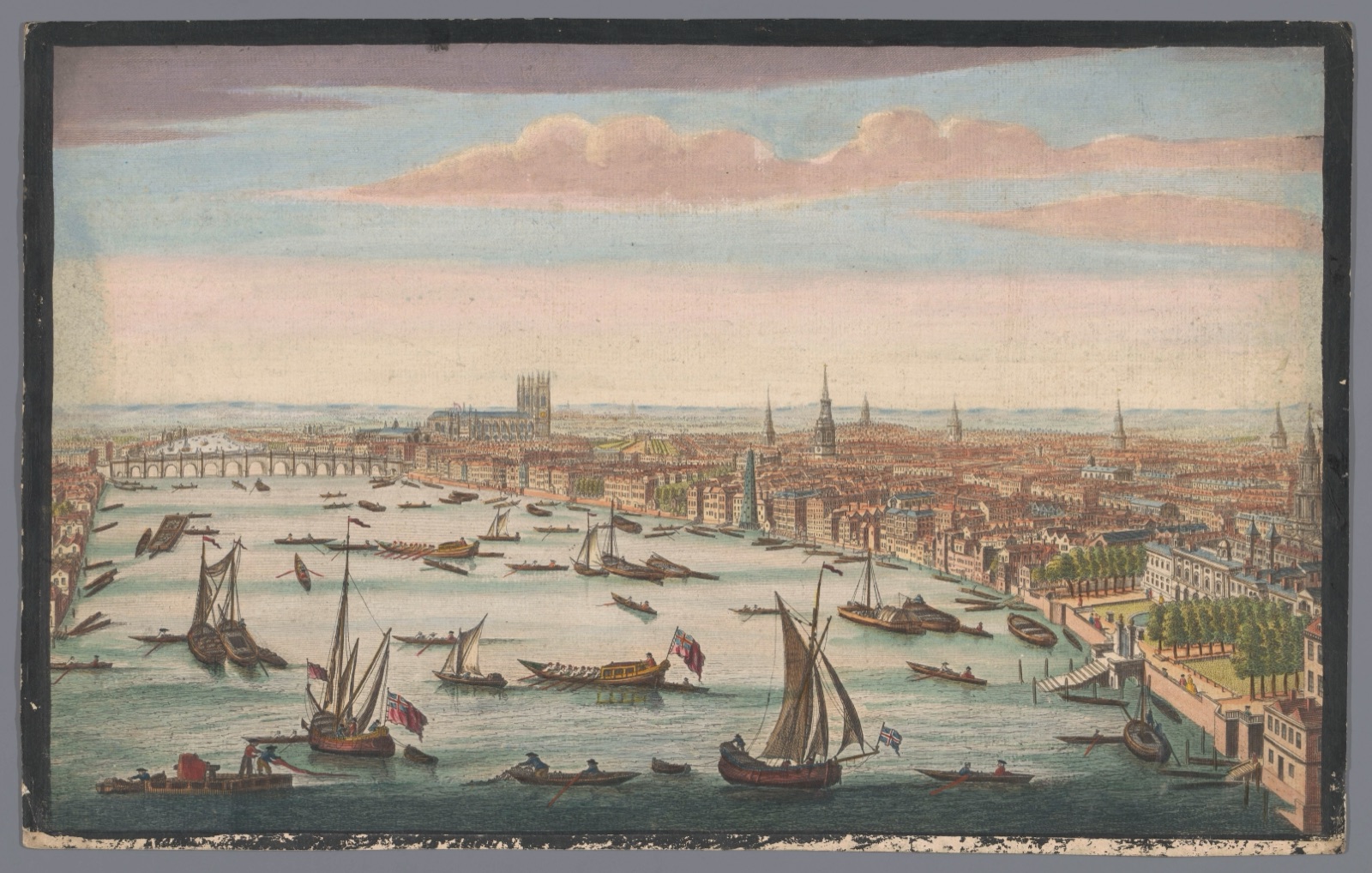 The south east prospect of Westminster from Somerset House to Westminster Bridge — John Bowles (publisher)