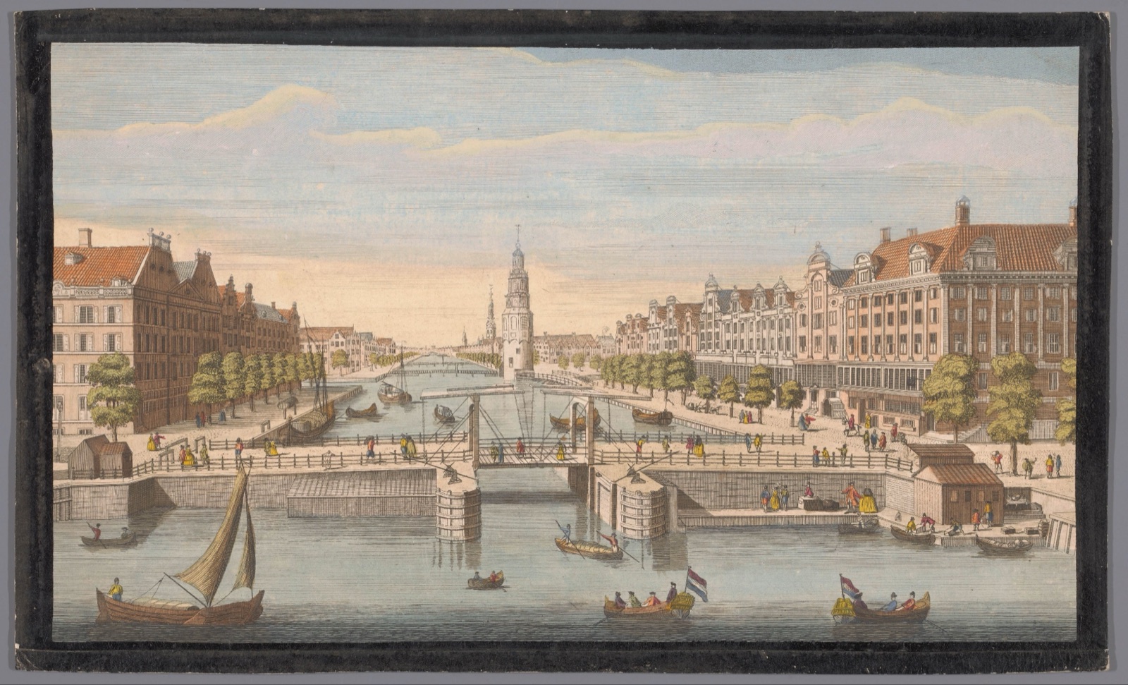 A view of Amsterdam taken from the old rampart — Robert Sayer (publisher); Henry Overton (II) (publisher)