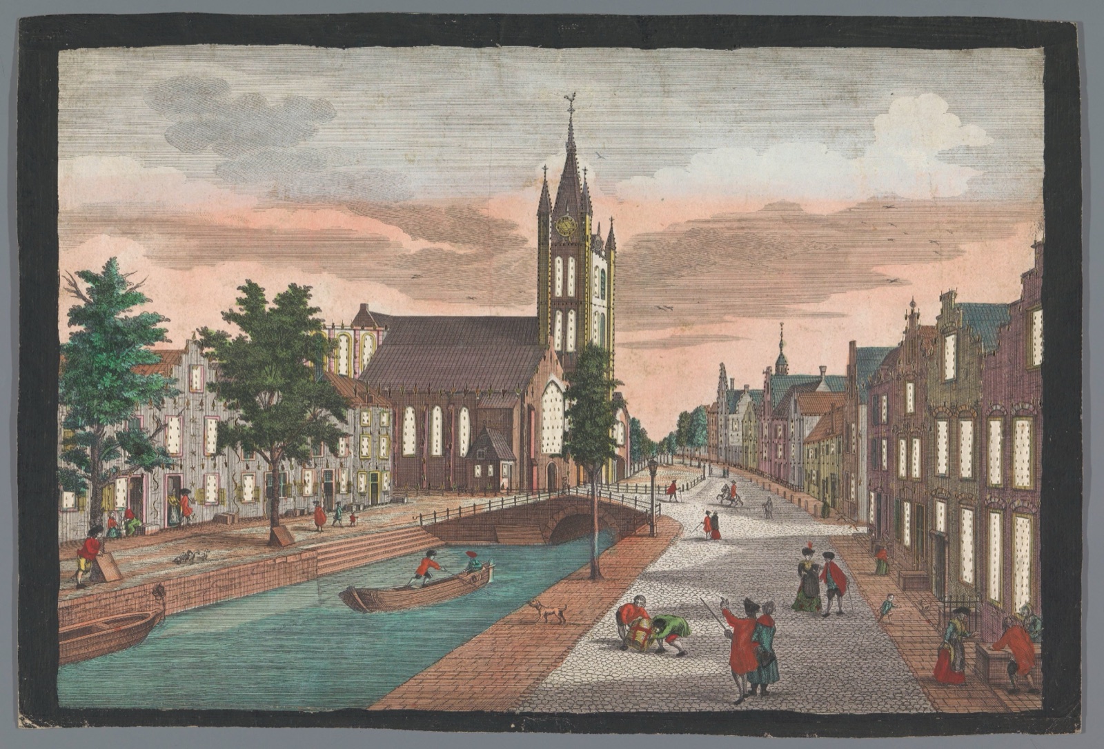 Prospect der Alten Kirche, der Stadt Delft — Georg Balthasar Probst (publisher); Georg Gottfried Winckler (printmaker)