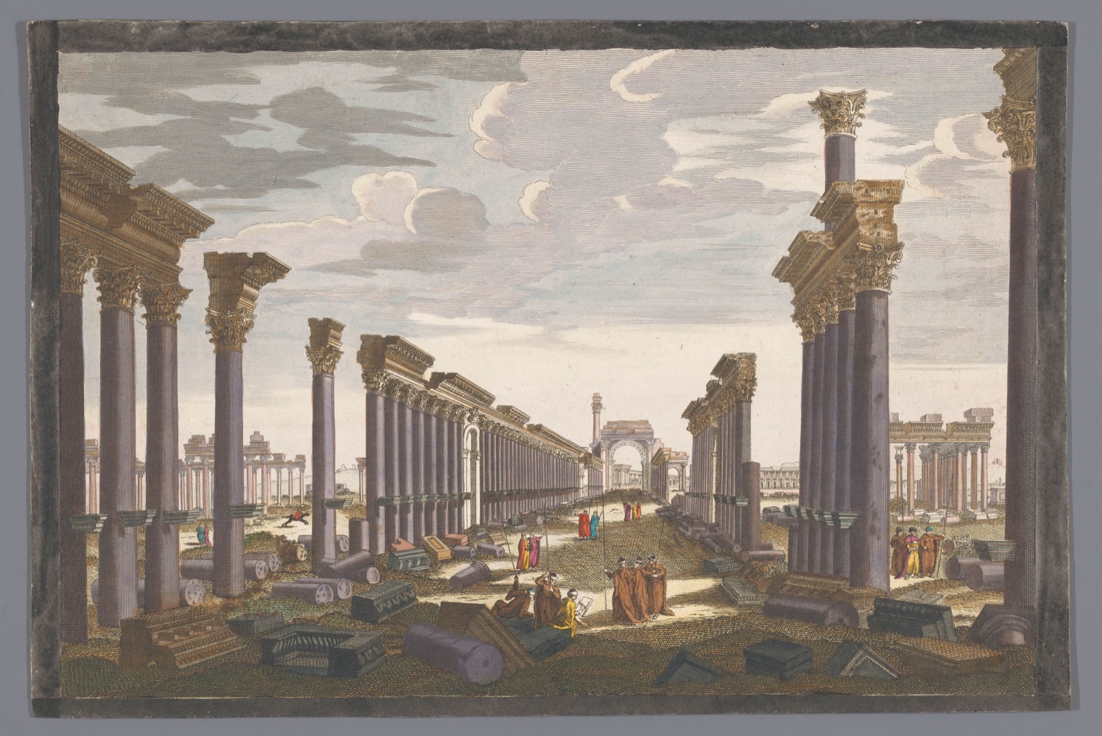 12e. Vüe d'optique representant les ruines du grand temple de Palmire du côté de l'occident — Jean-François Daumont (publisher)