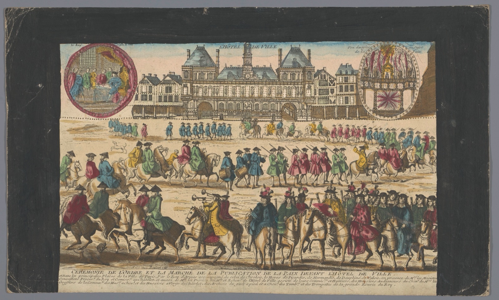 Ceremonie de l'ordre et la marché de la publication de la paix devant l'Hôtel de ville — Basset (publisher)