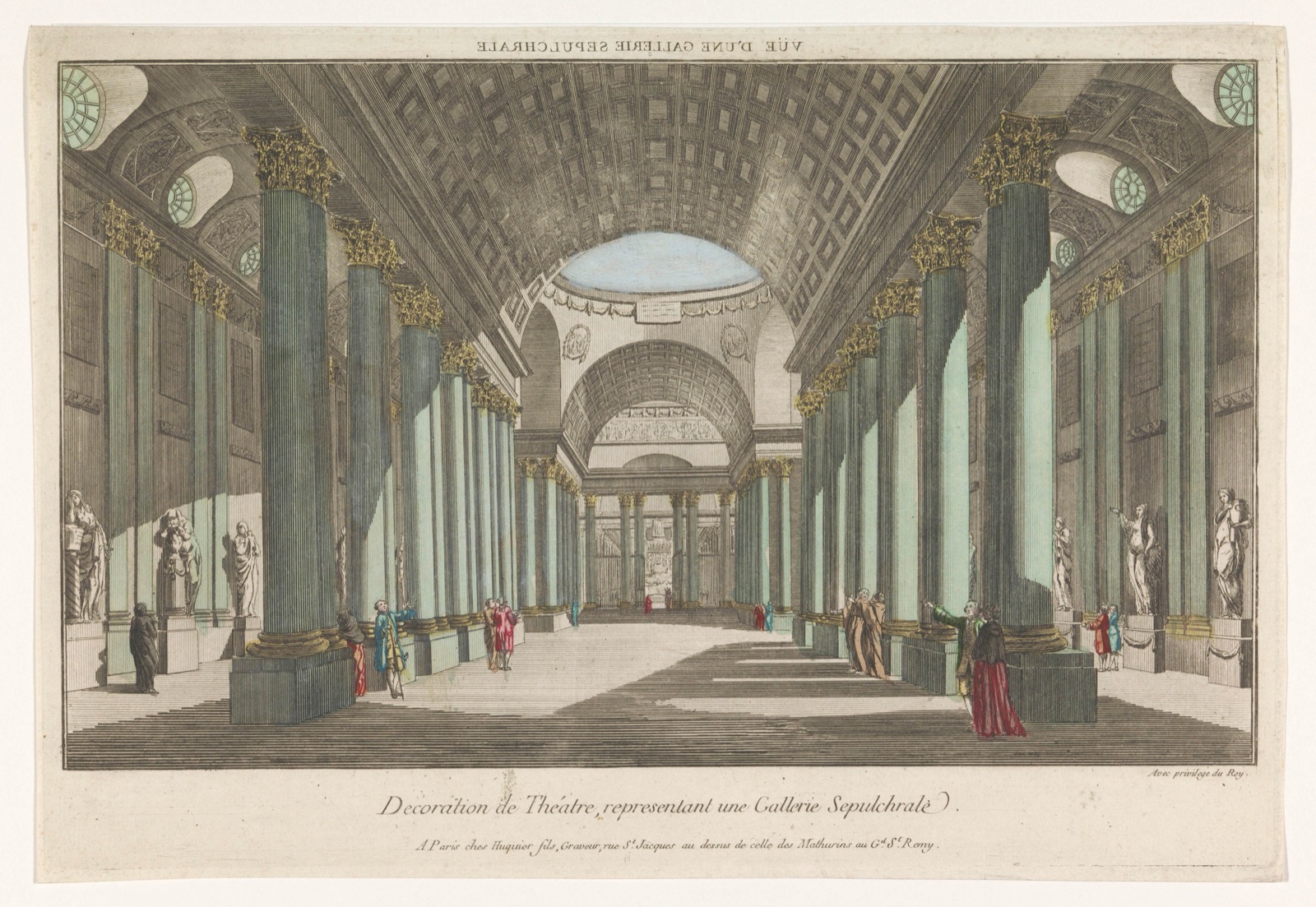 Vüe d'une gallerie sepulchrale — Jacques Gabriel Huquier (publisher)