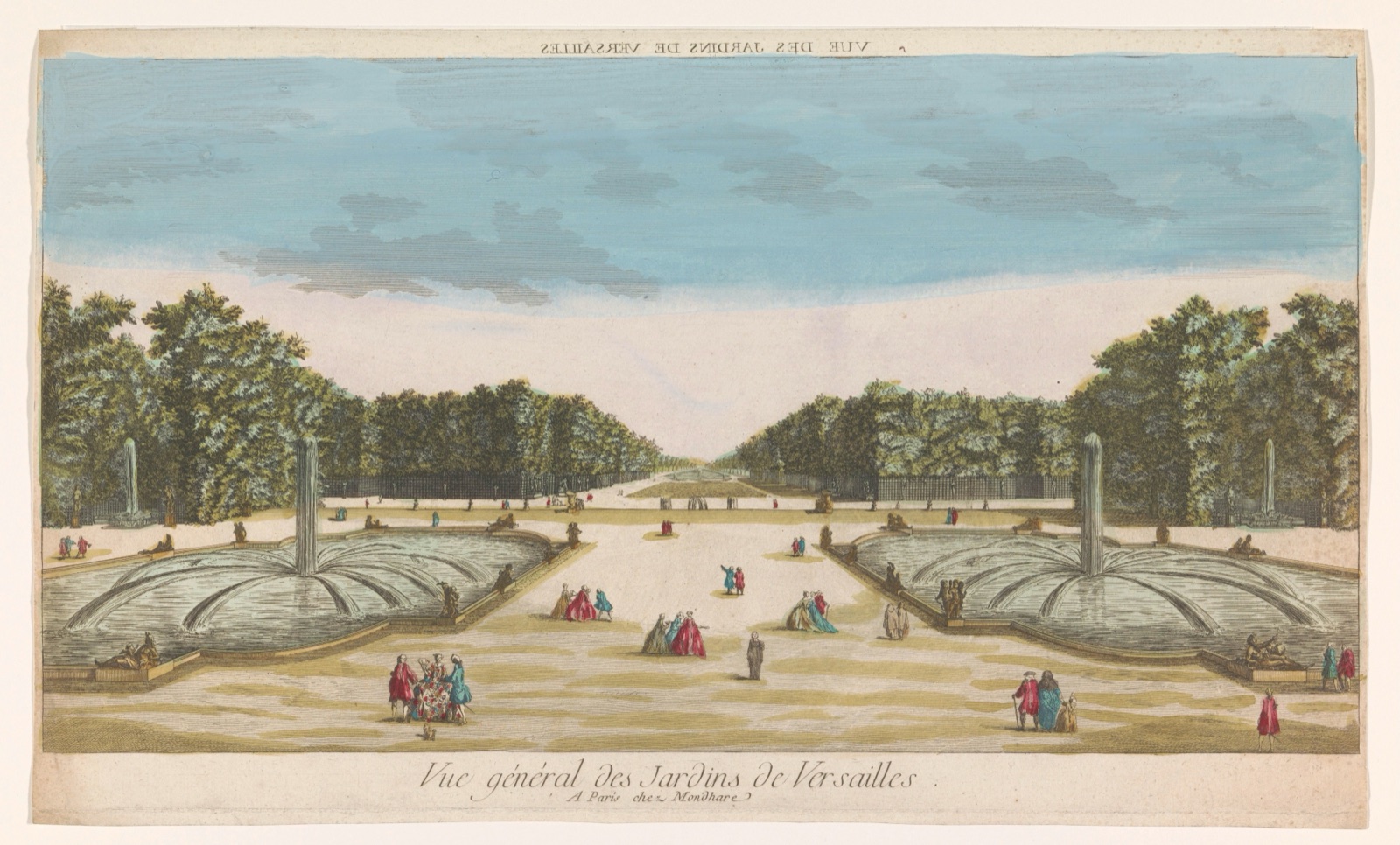 Vue des Jardins de Versailles — Louis-Joseph Mondhare (publisher)