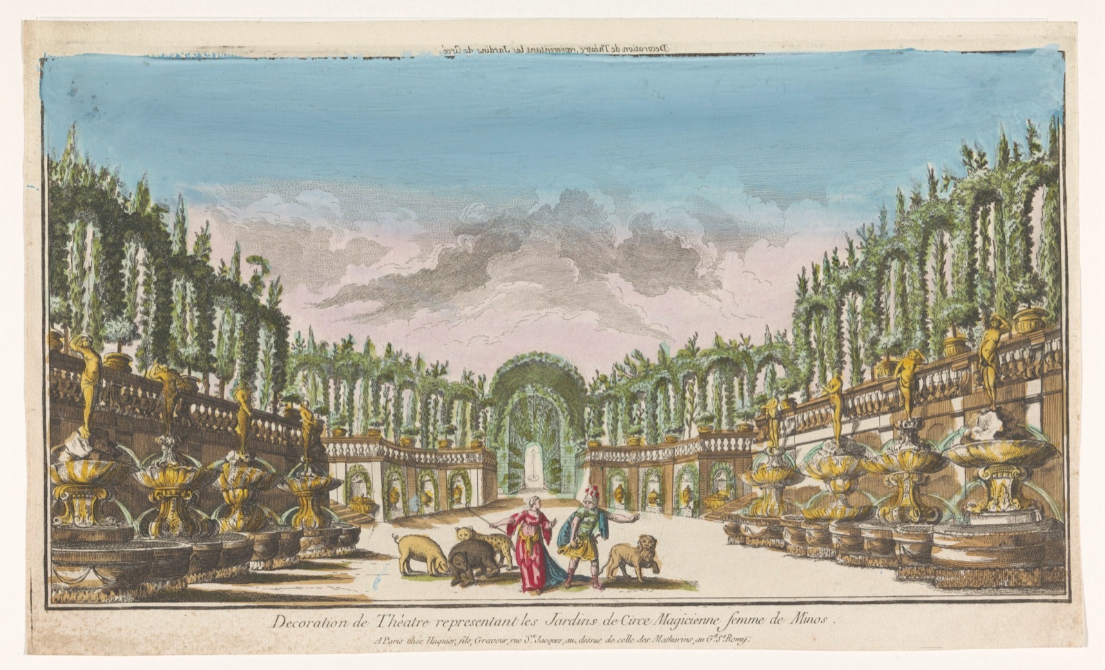 Decoration de théatre, representant les jardins de Circe — Jacques Gabriel Huquier (publisher)