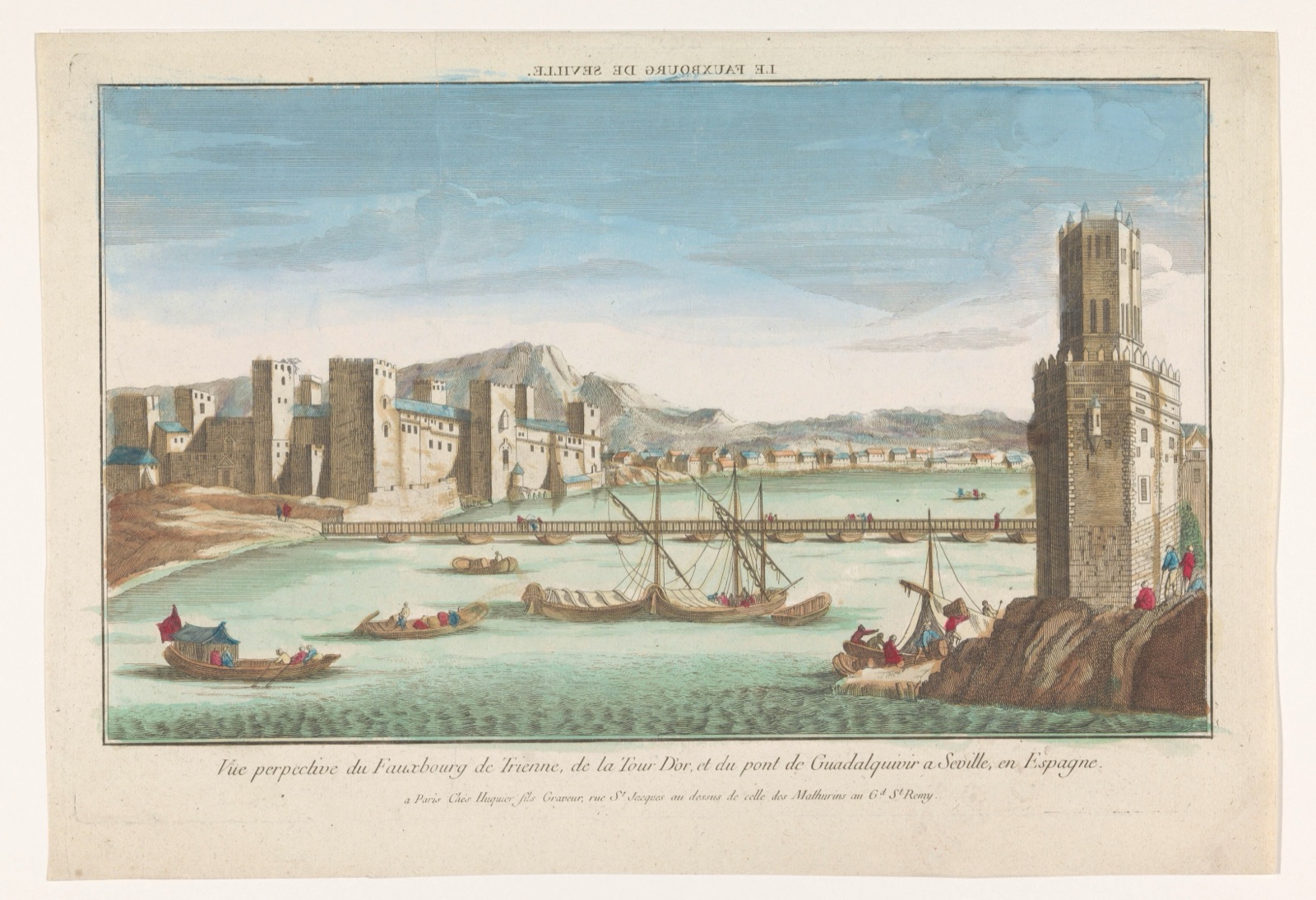 Le fauxbourg de Seville — Jacques Gabriel Huquier (publisher)