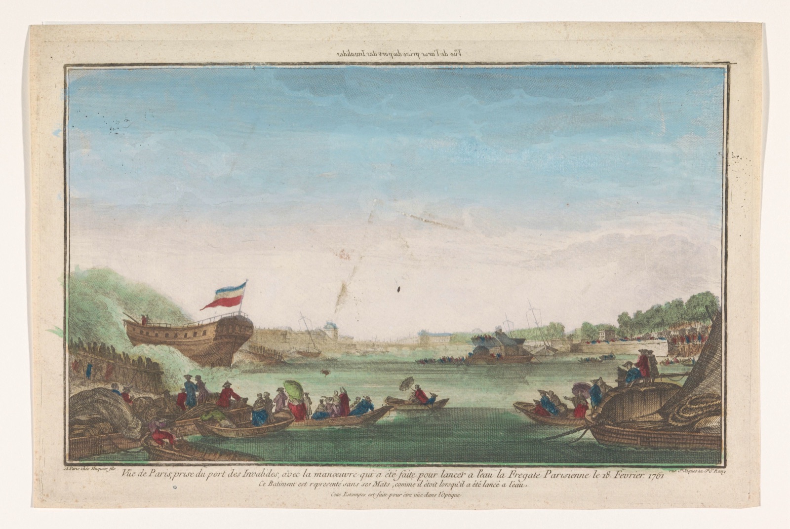 Vüe de Paris prise du Port des Invalides — Jacques Gabriel Huquier (publisher)