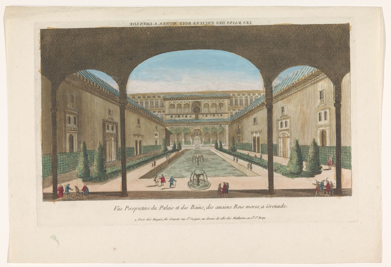 Les bains des enciens rois Mores, a Grenade — Jacques Gabriel Huquier (publisher)