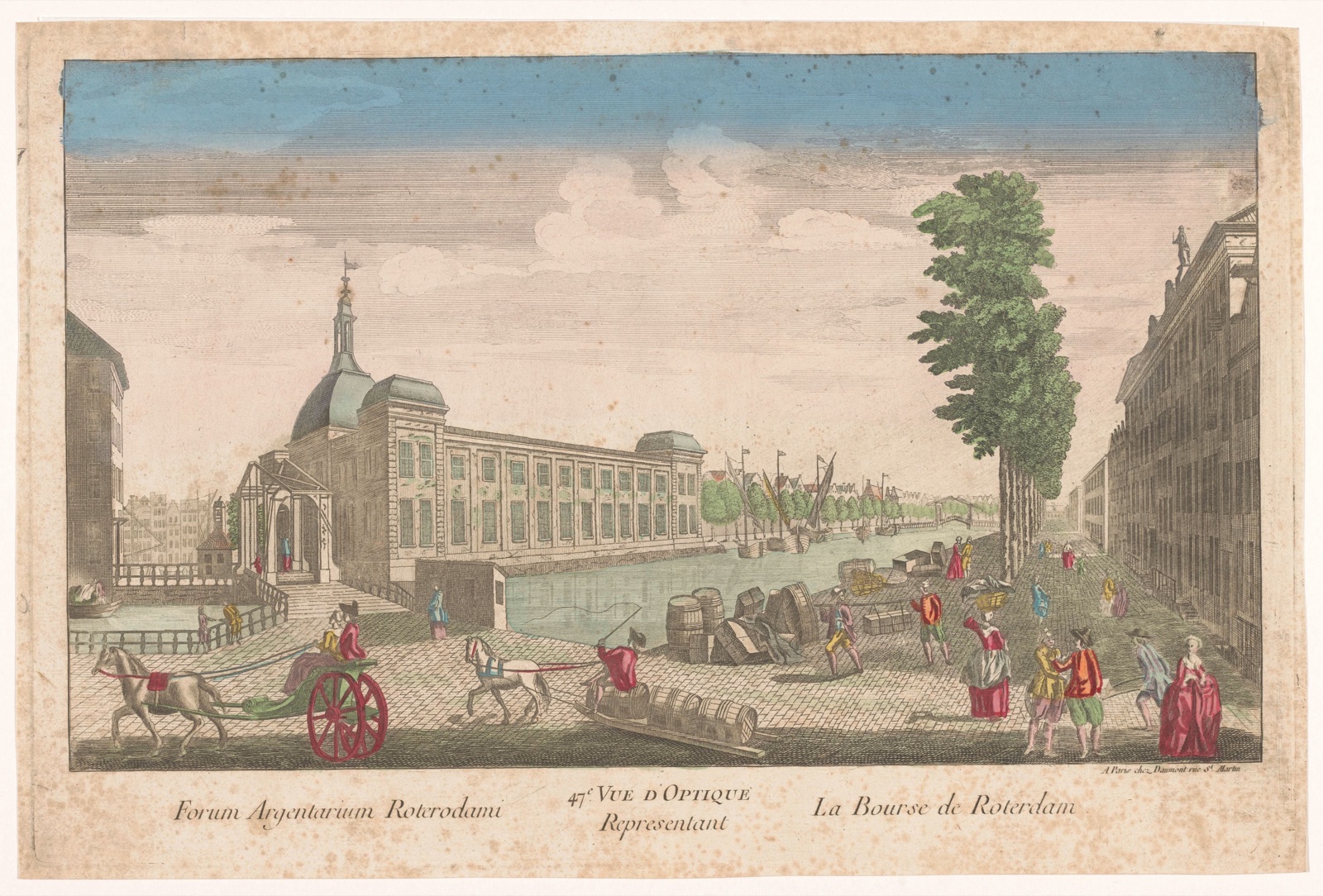 47e. Vue d'optique representant la Bourse de Roterdam — Jean-François Daumont (publisher)