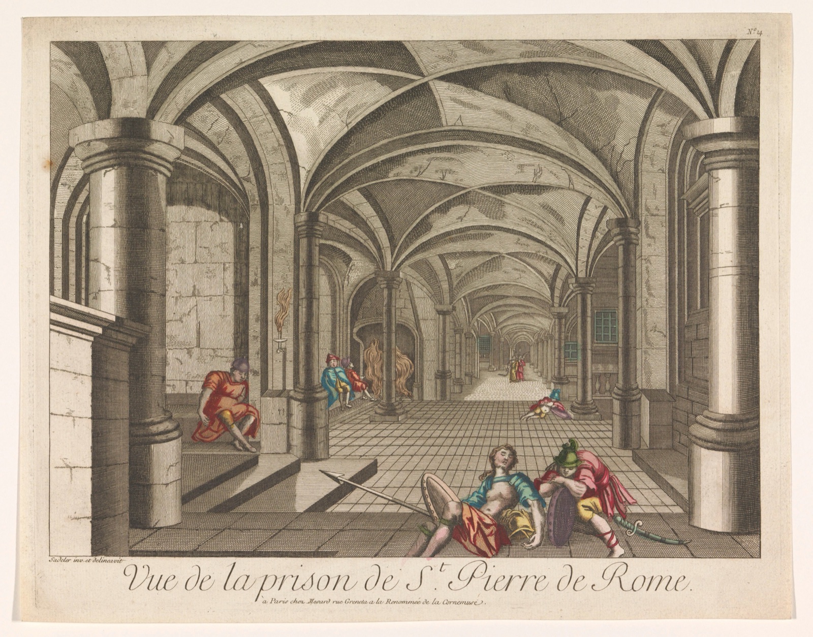Vue de la prison de St. Pierre de Rome — Mesard (publisher)