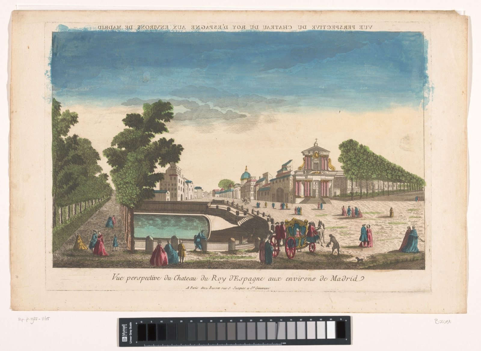 Vue perspective du chateau du roy d'Espagne aux environs de Madrid — Basset (publisher)