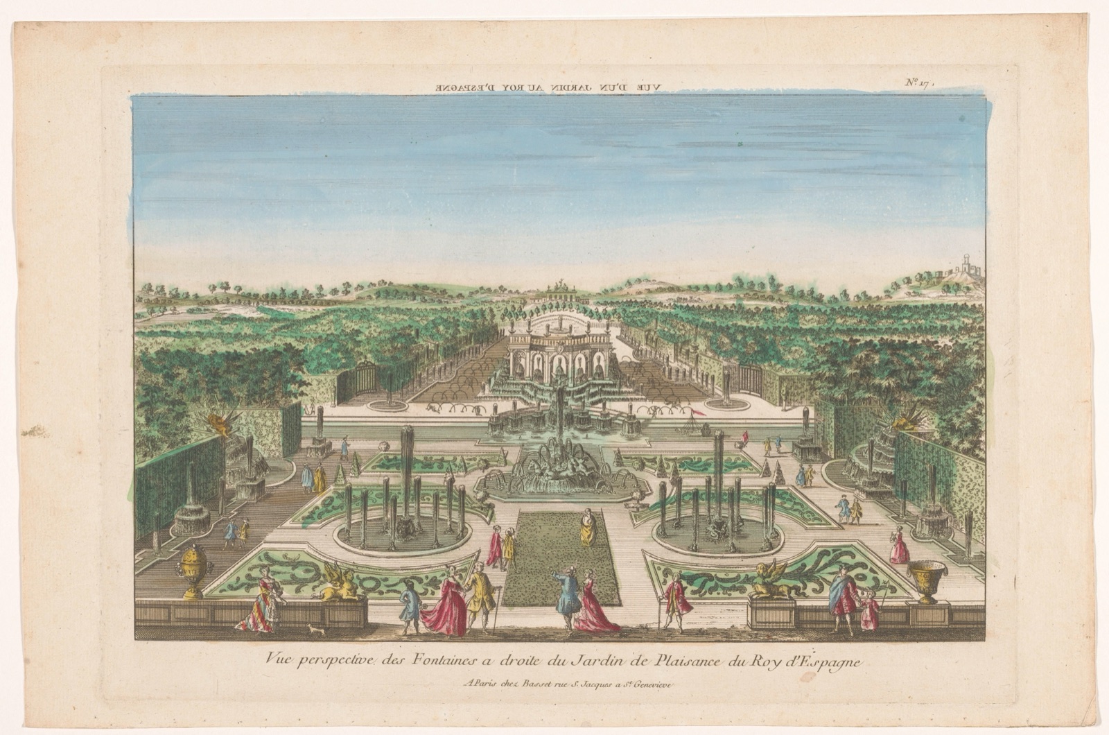 Vue d'un jardin au roy d'Espagne — Basset (publisher)