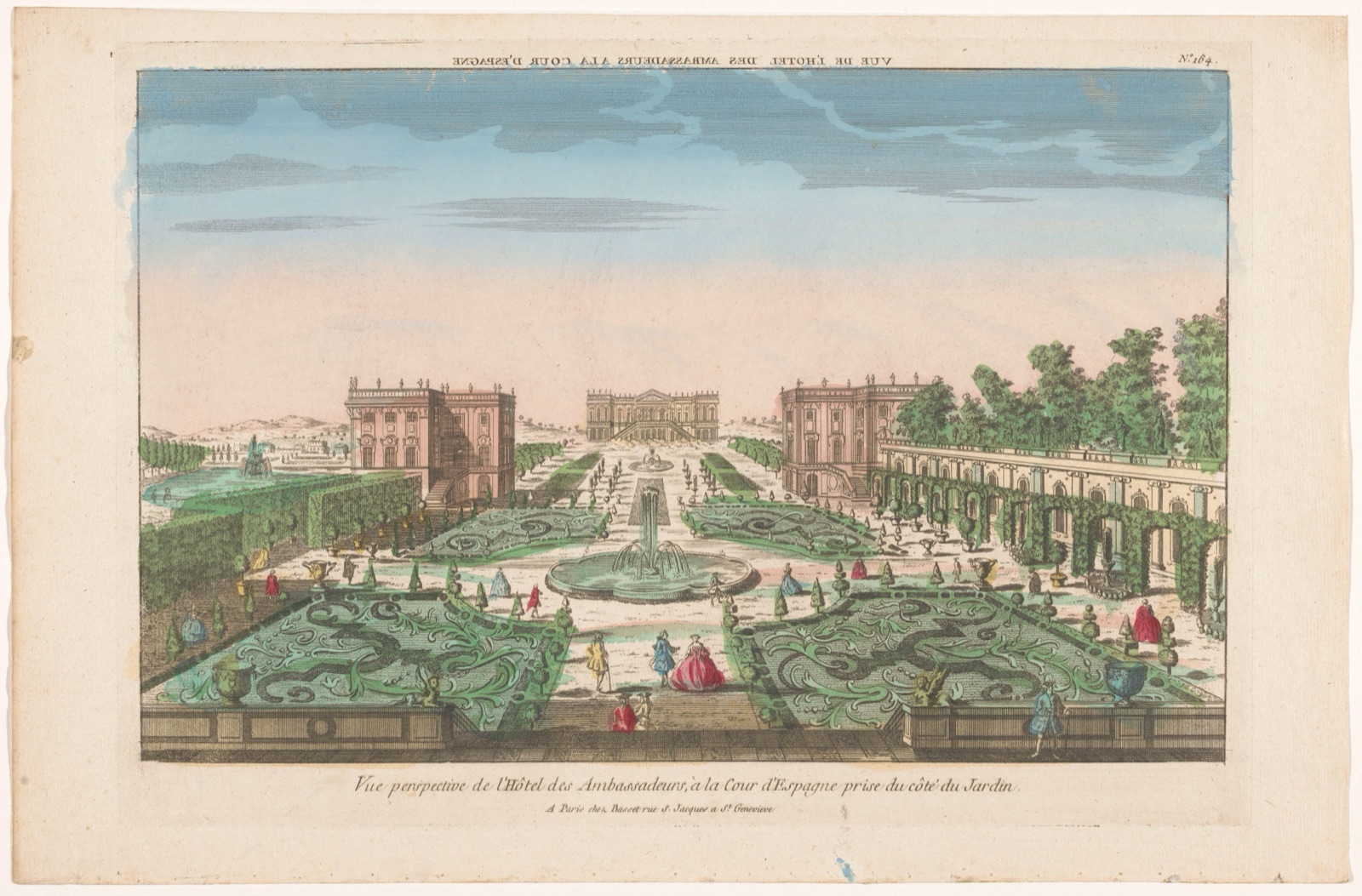 Vue de l'Hotel des Ambassadeurs a la cour d'Espagne — Basset (publisher)
