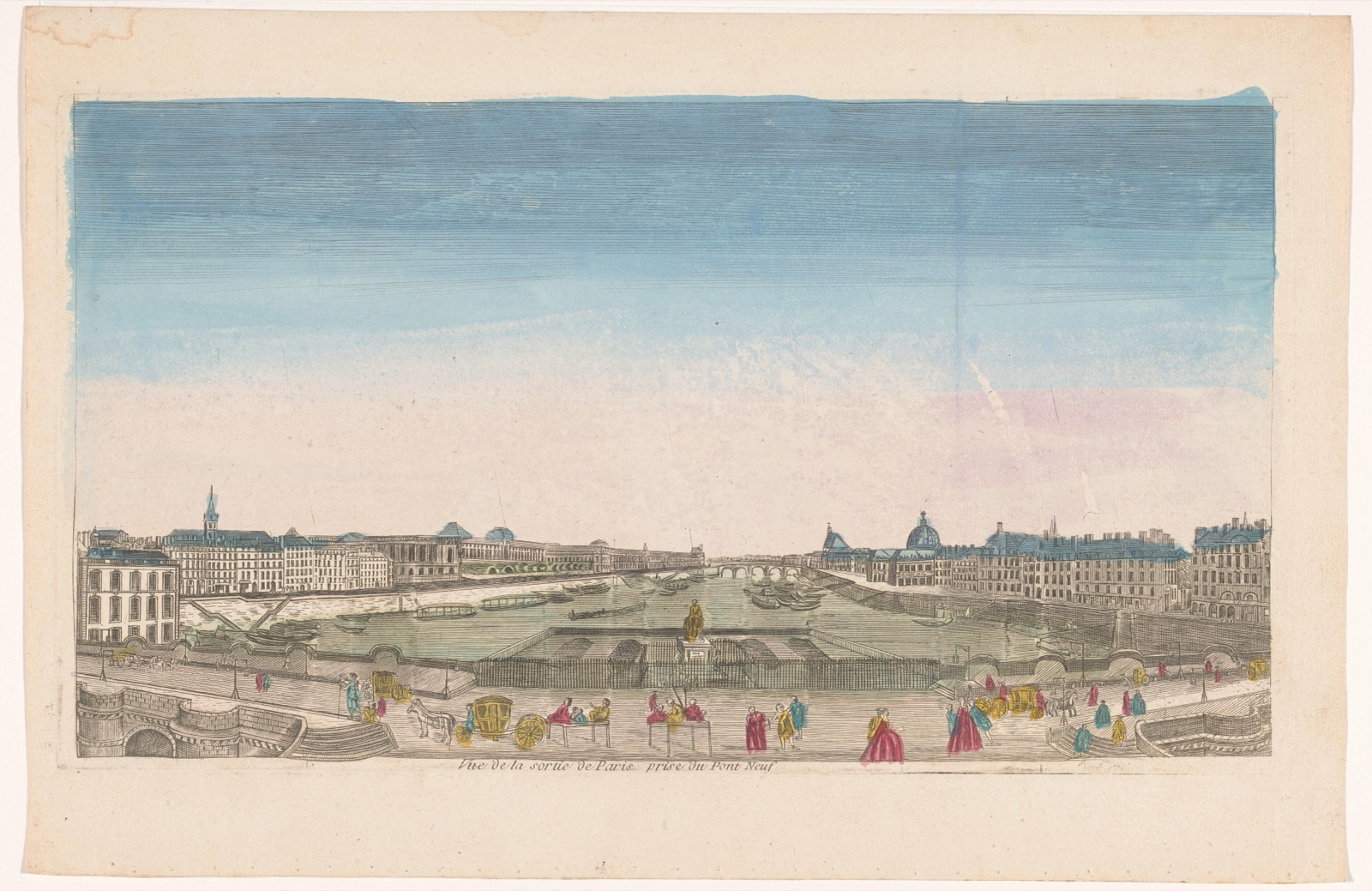 Vue de la sortie de Paris prise du Pont Neuf