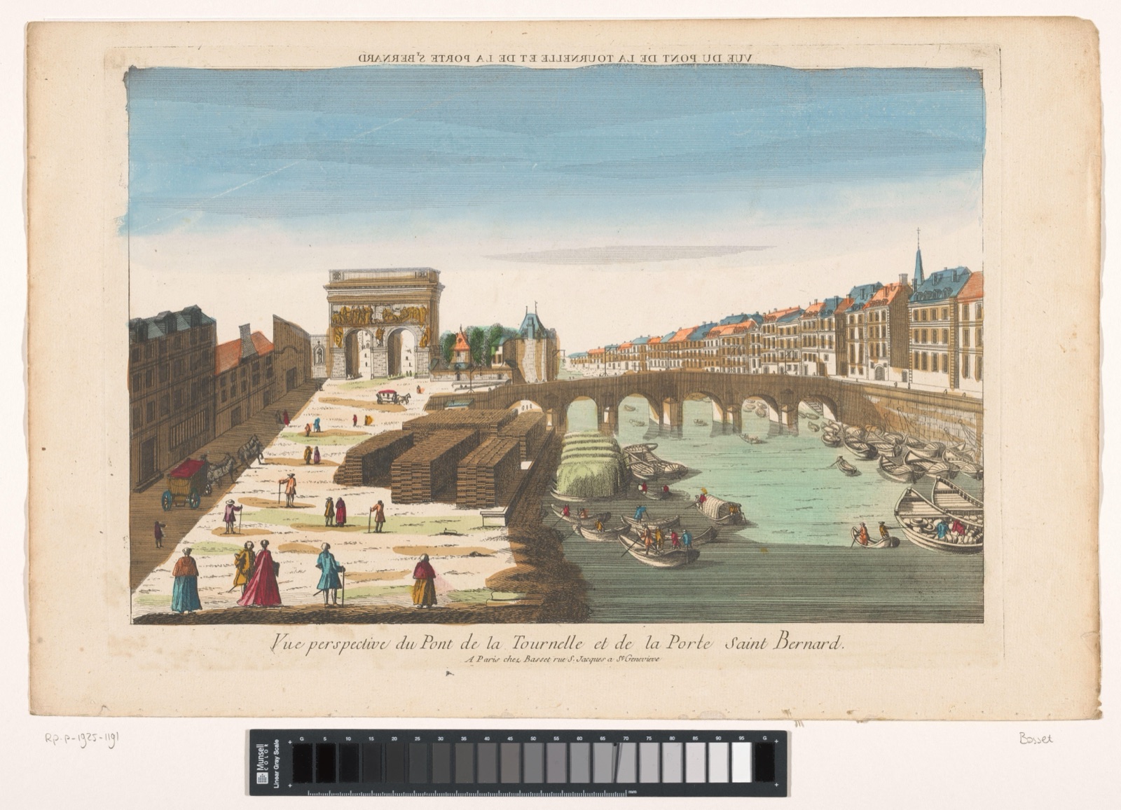 Vue du Pont de la Tournelle et de la Porte St Bernard — Basset (publisher)
