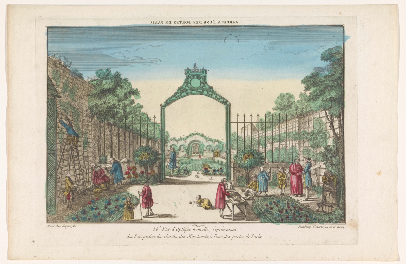 Jardin a l'une des portes de Paris — Jacques Gabriel Huquier (publisher)