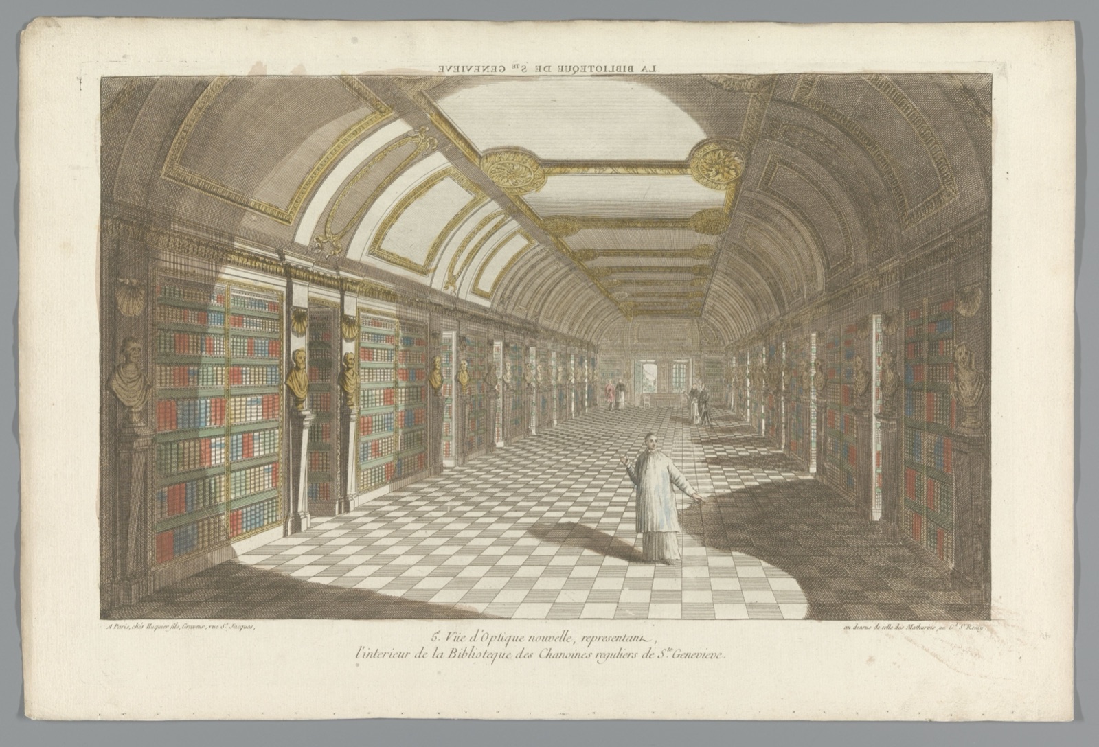 La biblioteque de Ste Genevieve — Jacques Gabriel Huquier (publisher)