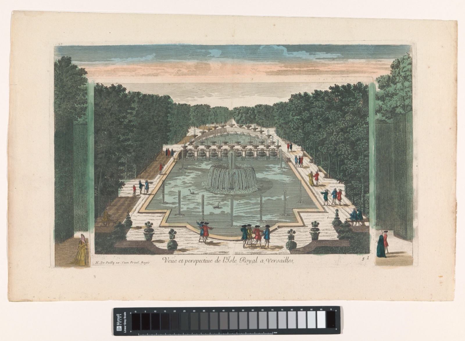 Veüe et perspective de l'Isle Royal a Versailles — Nicolas Jean Baptiste Poilly (publisher)