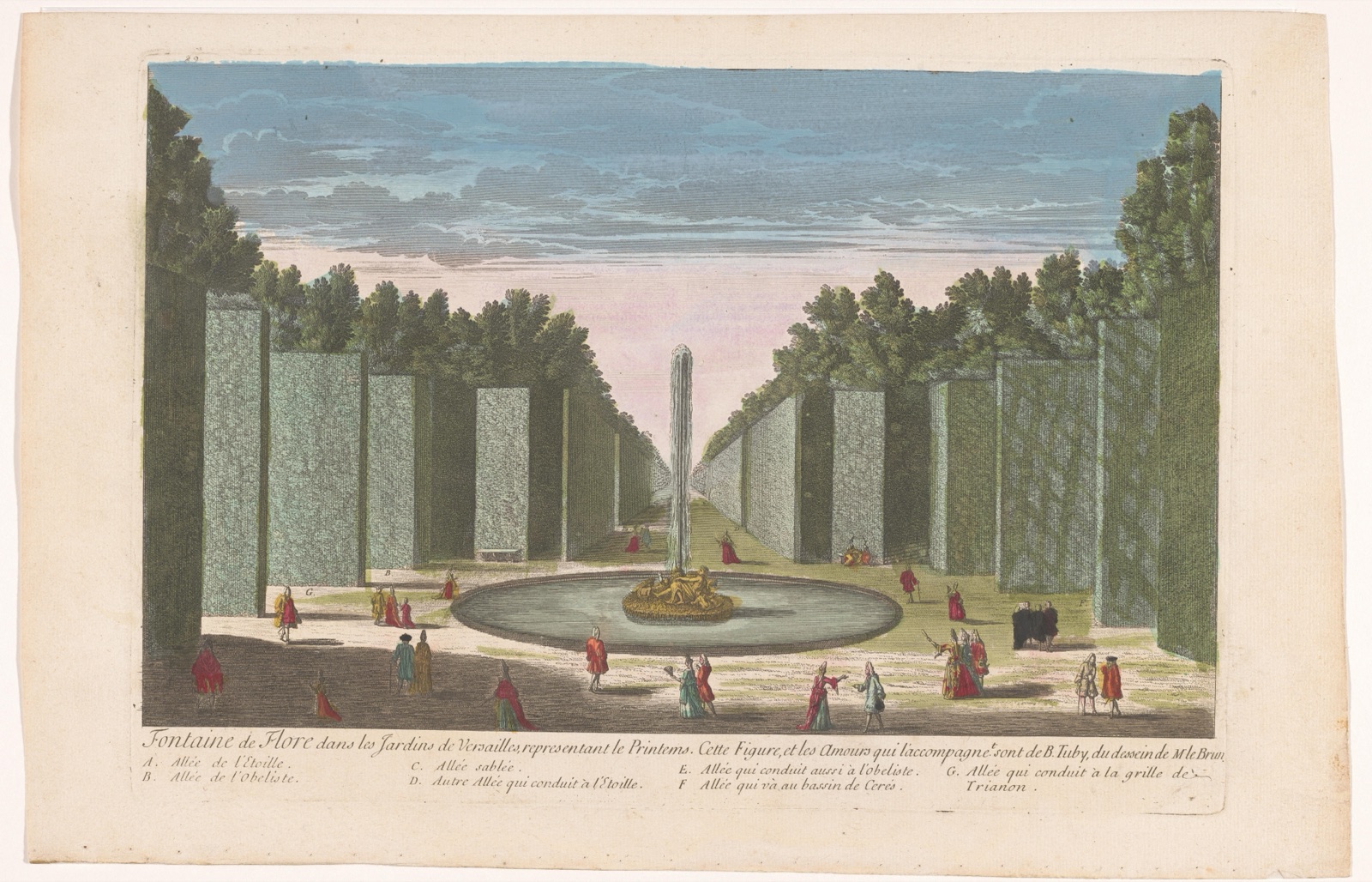 Fontaine de Flore dans les Jardins de Versailles, representant le printems (...)