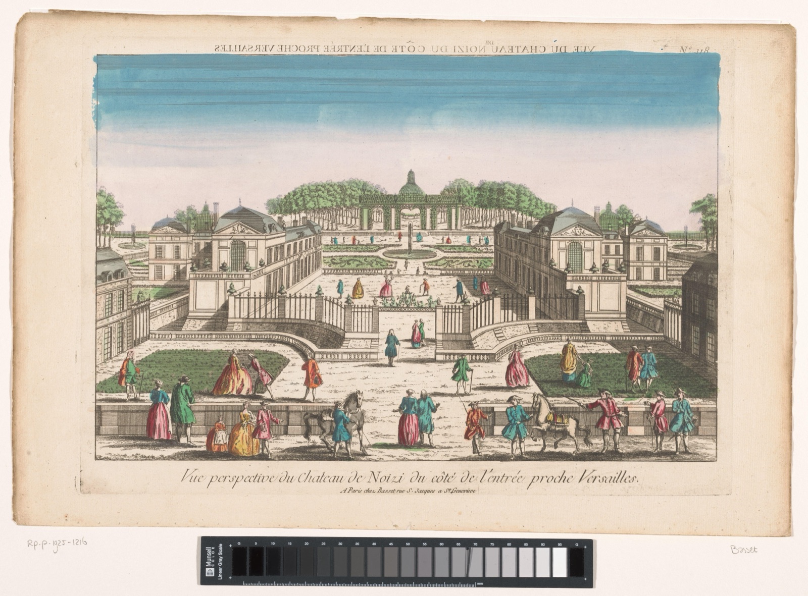 Vue du chateau de Noizi du côte de l'entrée proche Versailles — Basset (publisher)