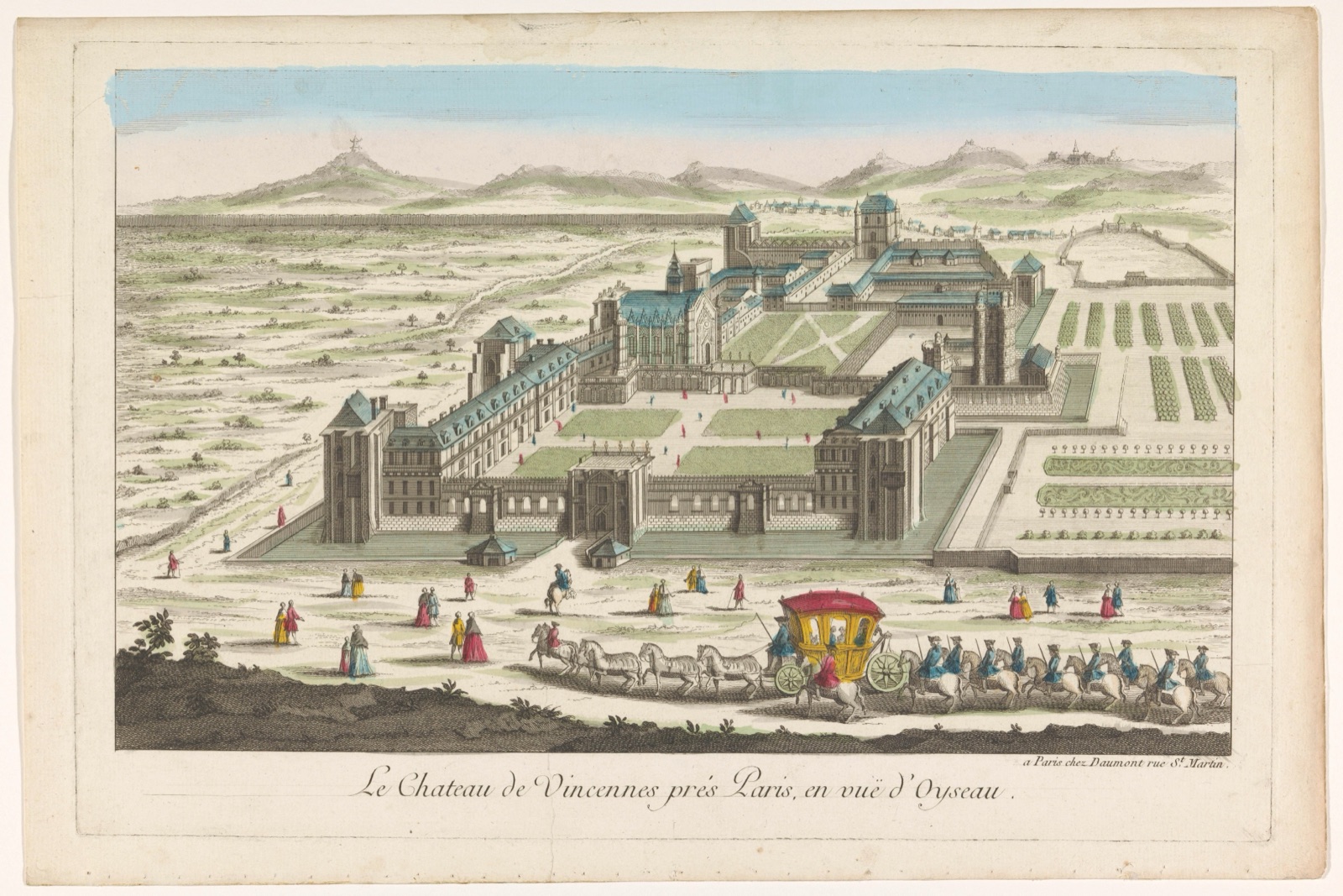 Le chateau de Vincennes prés Paris, en vuë d'oyseau — Jean-François Daumont (publisher)