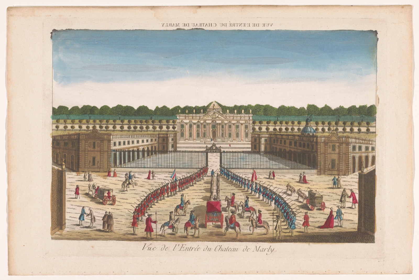 Vue de l'entrée du Chateau de Marly